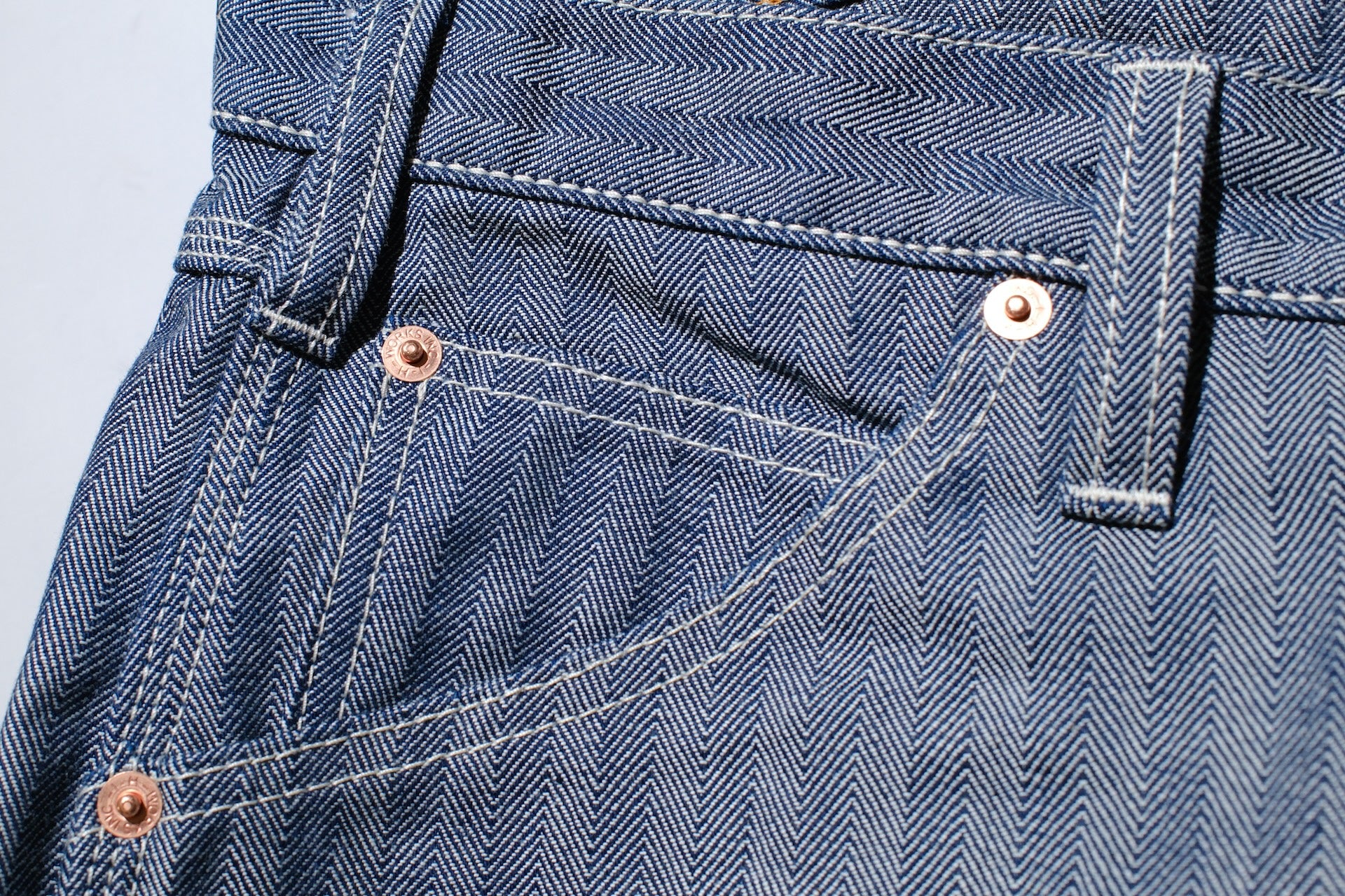 Iron Heart 10.5oz Herringbone Twill Painter Pants (Indigo)