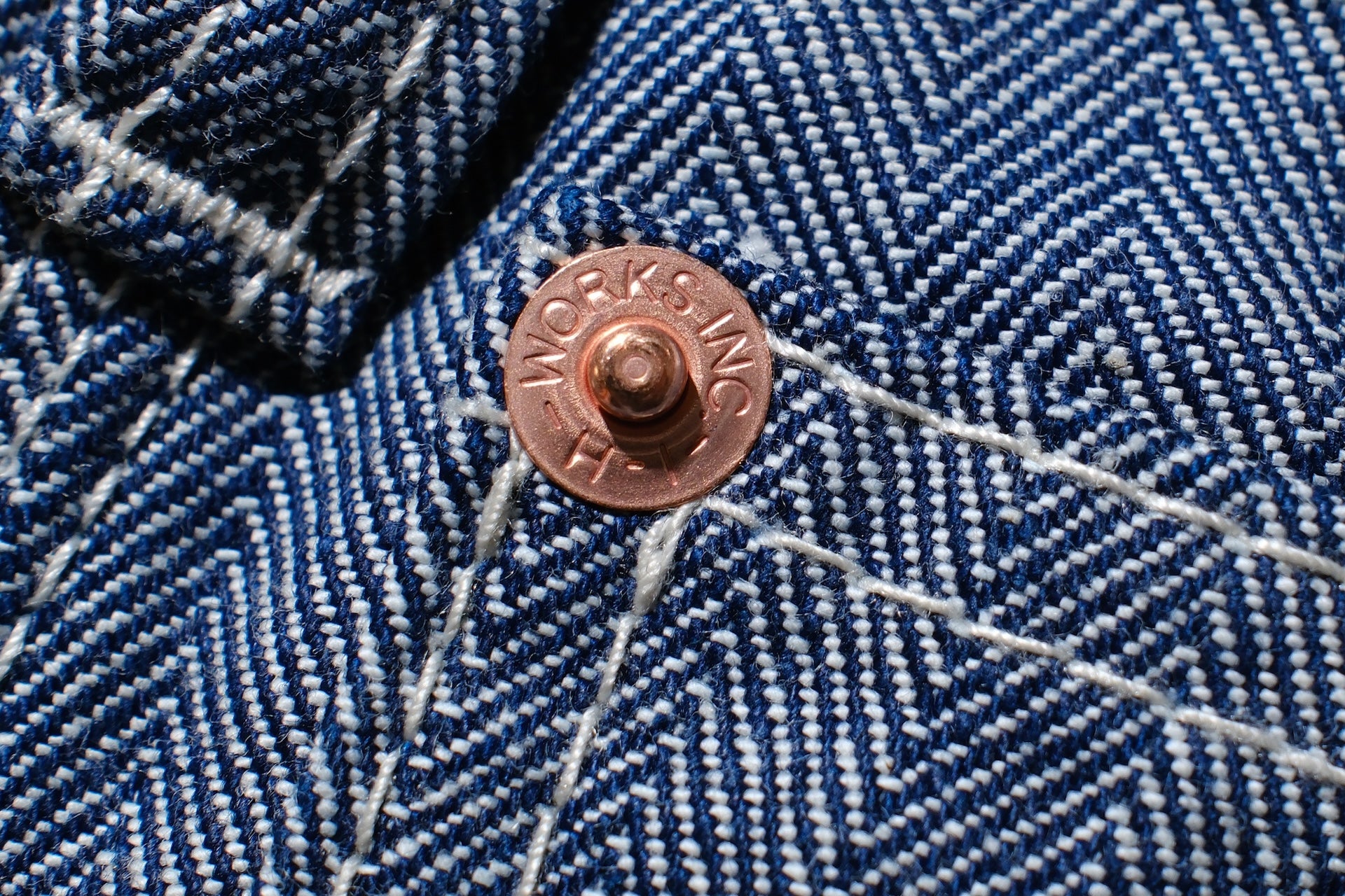 Iron Heart 10.5oz Herringbone Twill Painter Pants (Indigo)