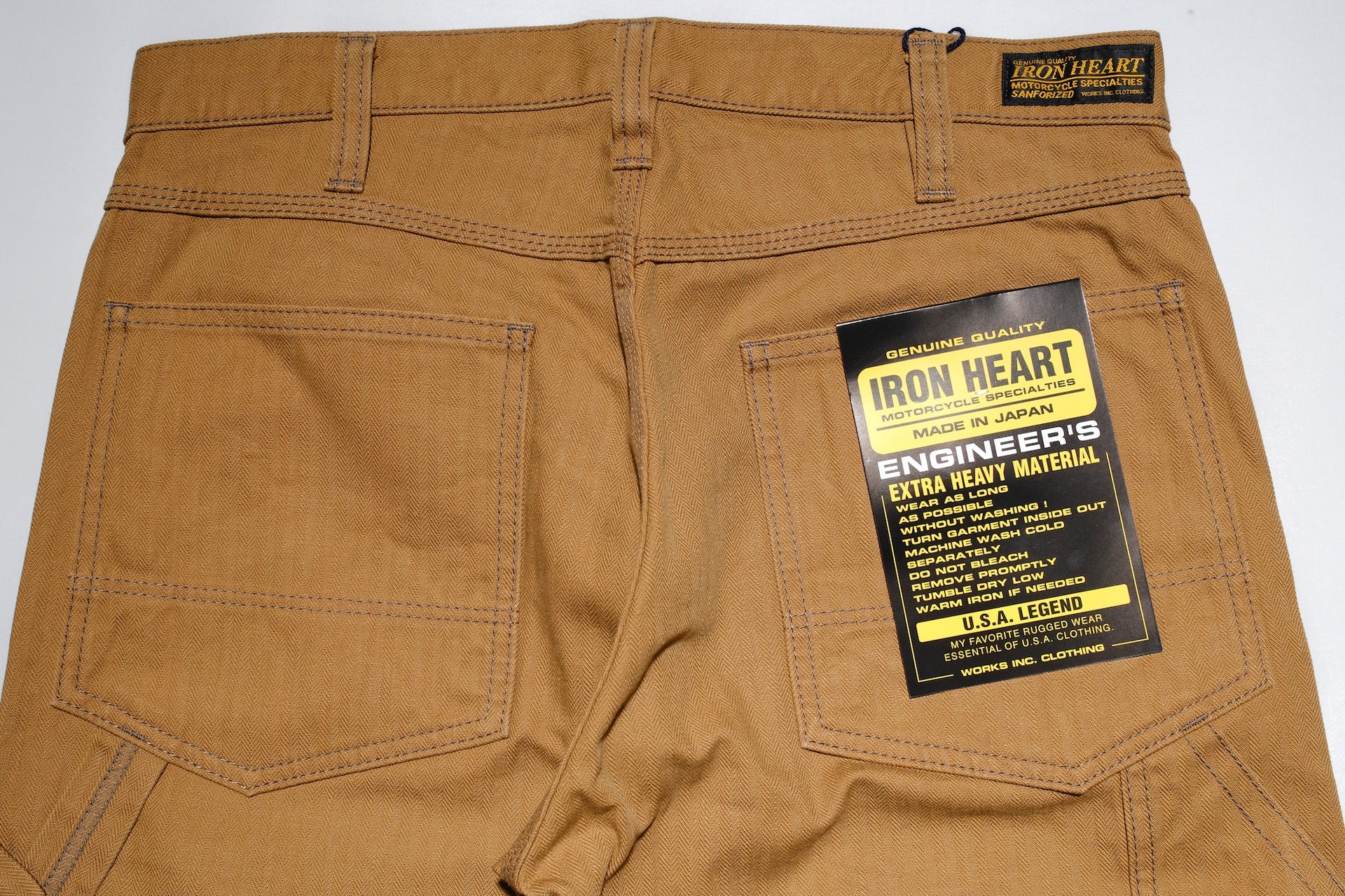 Iron Heart 10oz Herringbone Twill Painter Pants (Brown)