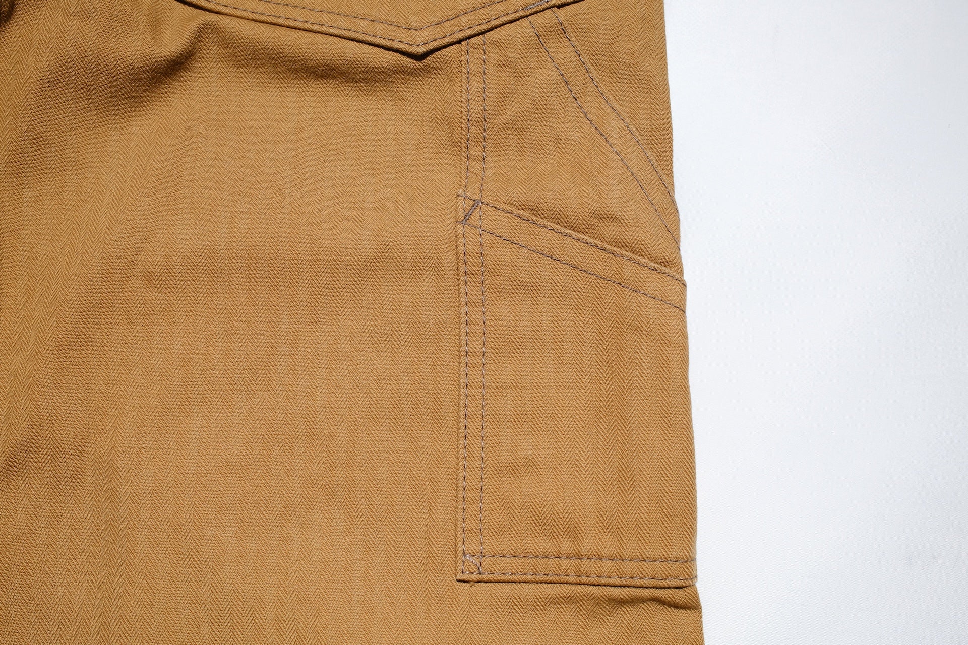 Iron Heart 10oz Herringbone Twill Painter Pants (Brown)