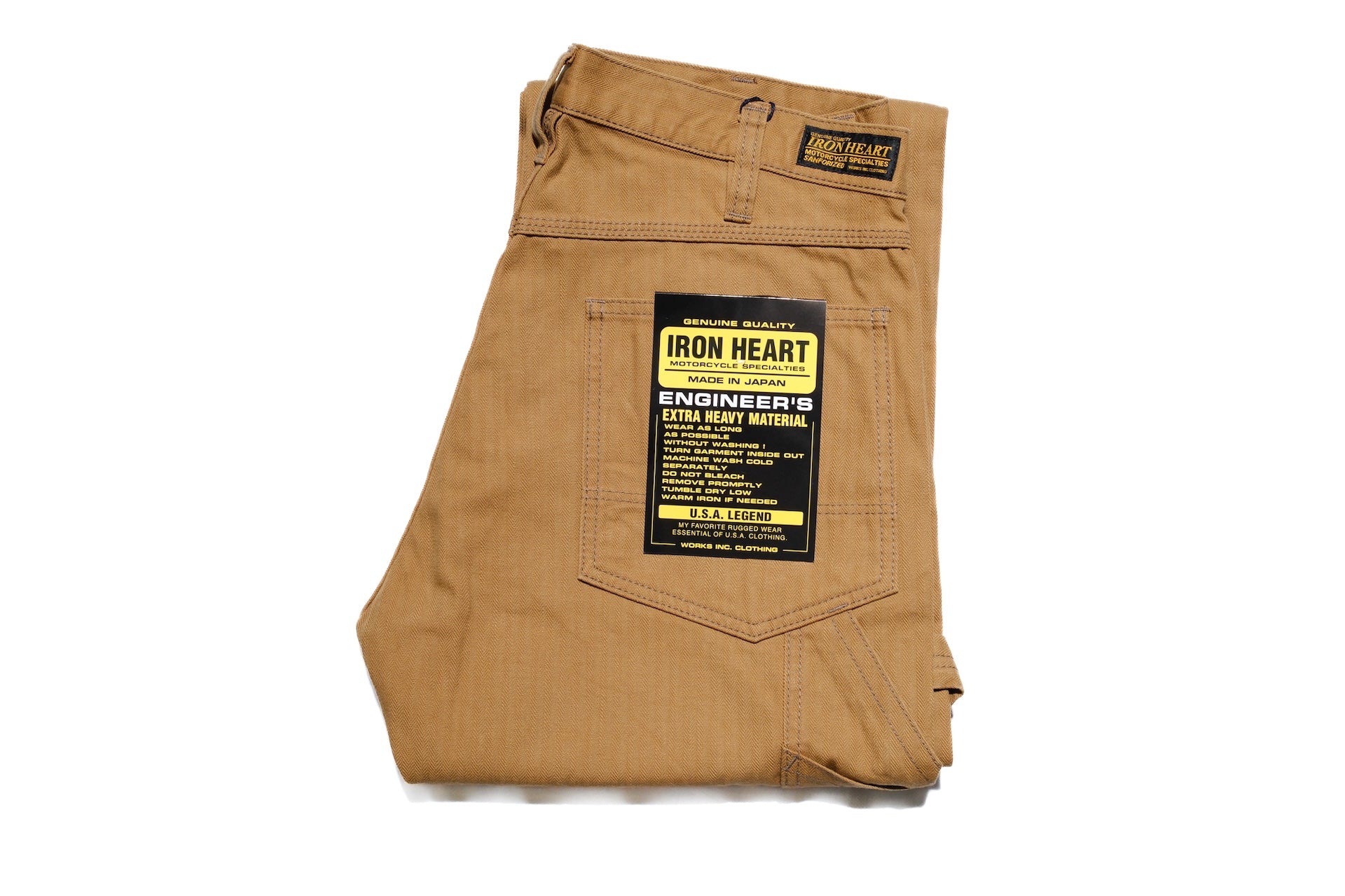 Iron Heart 10oz Herringbone Twill Painter Pants (Brown)