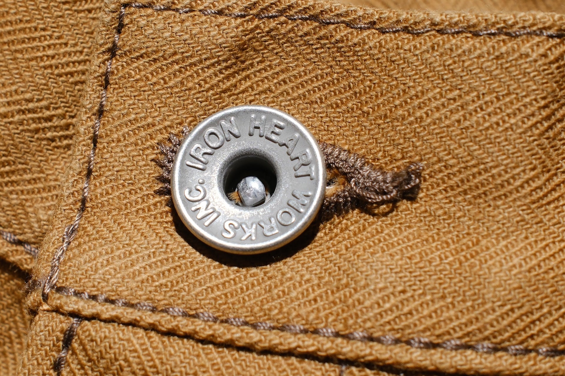 Iron Heart 10oz Herringbone Twill Painter Pants (Brown)