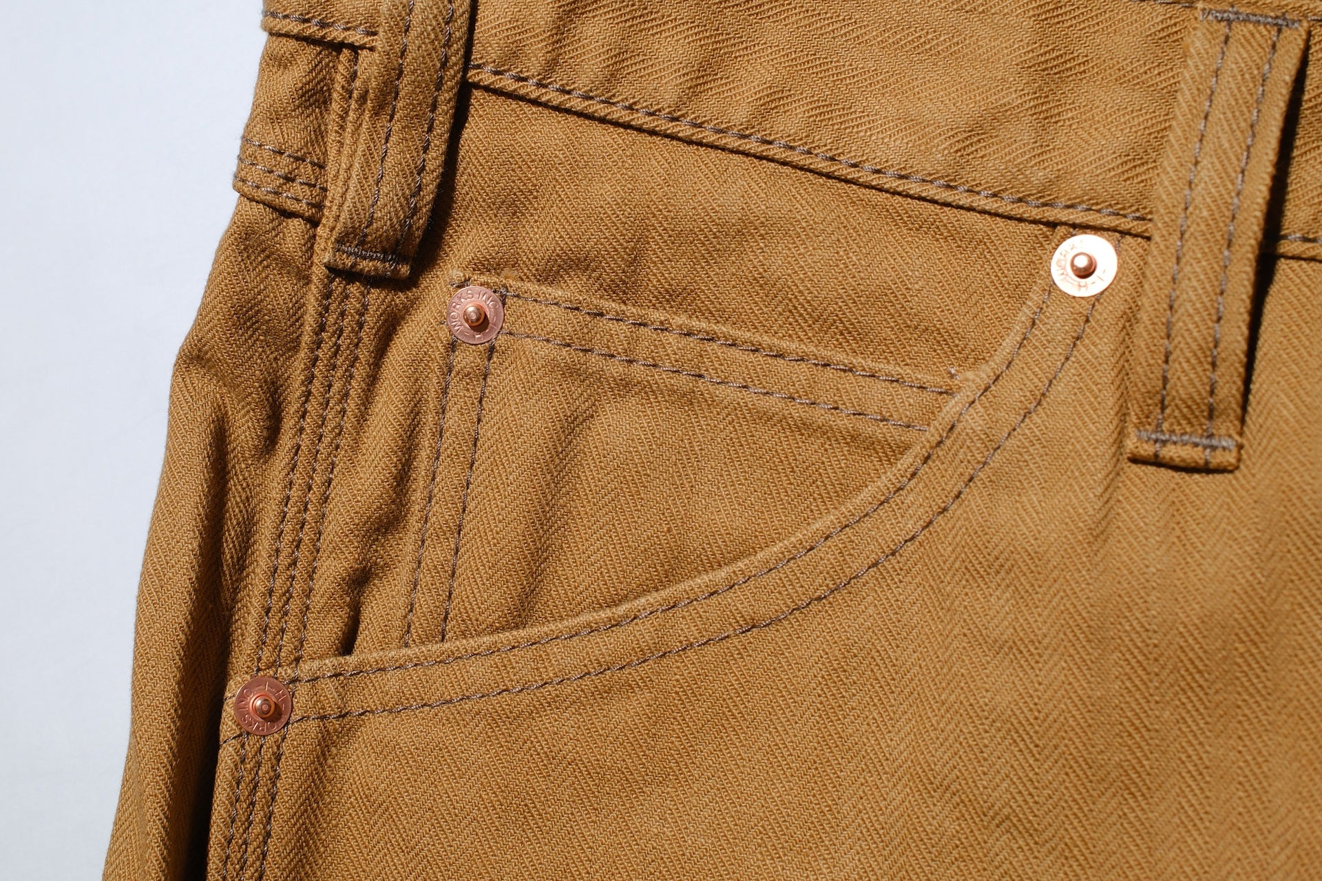 Iron Heart 10oz Herringbone Twill Painter Pants (Brown)