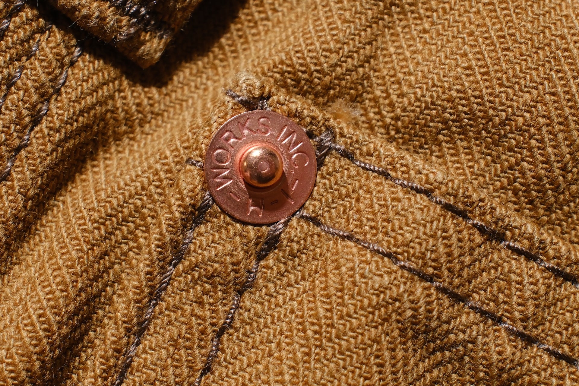 Iron Heart 10oz Herringbone Twill Painter Pants (Brown)