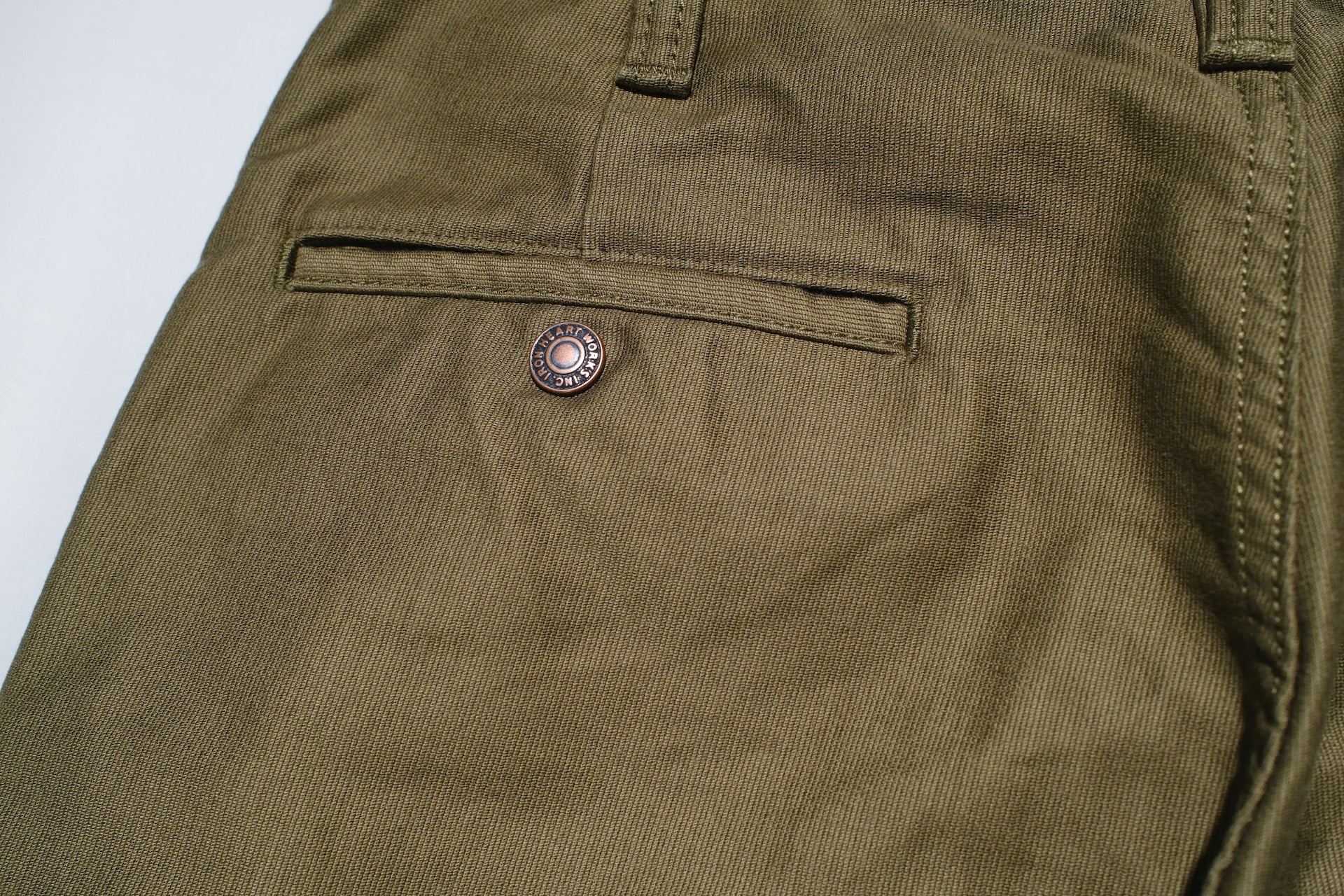 Iron Heart 11oz Cotton Whipcord Work Pants (Army Green)