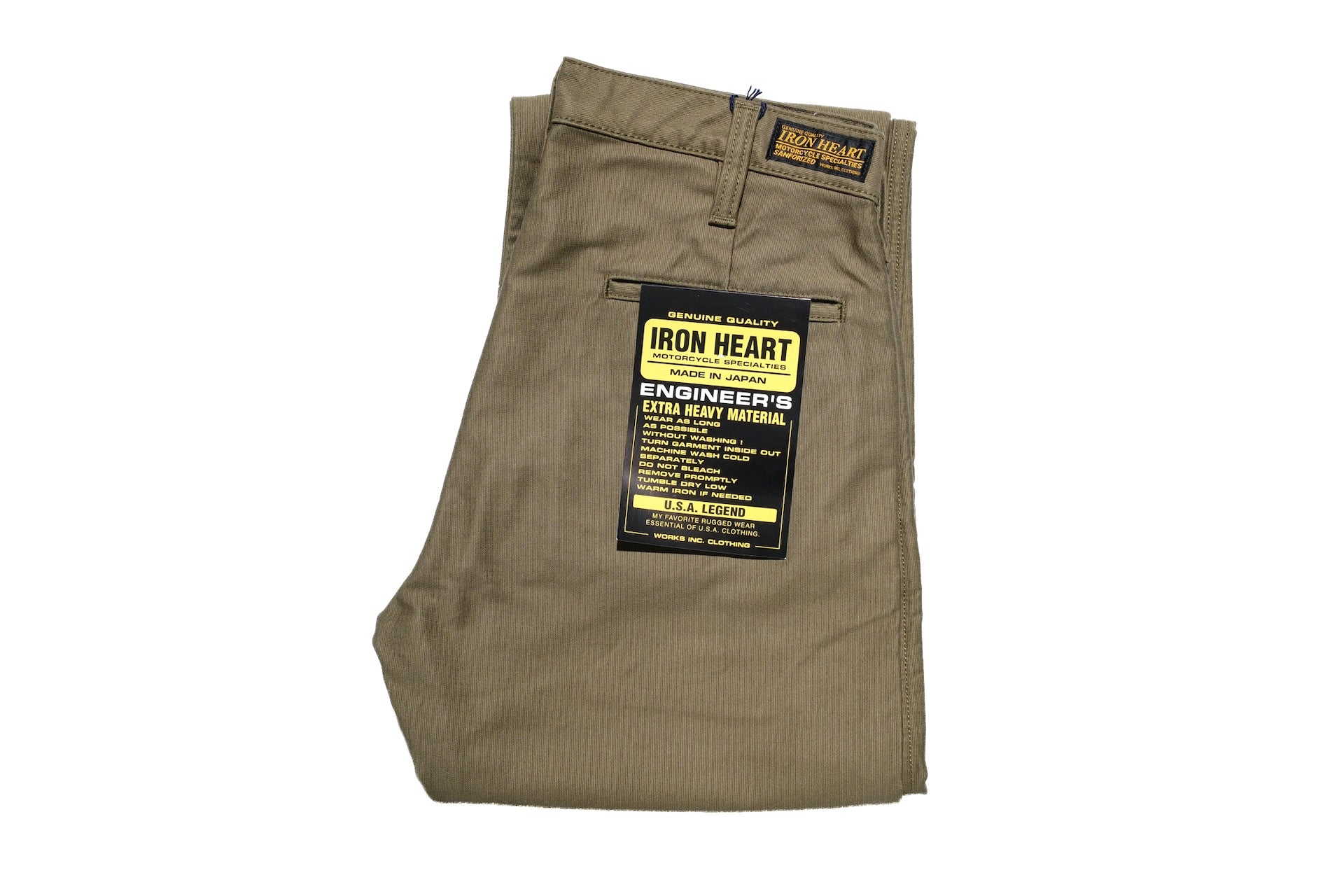 Iron Heart 11oz Cotton Whipcord Work Pants (Army Green)