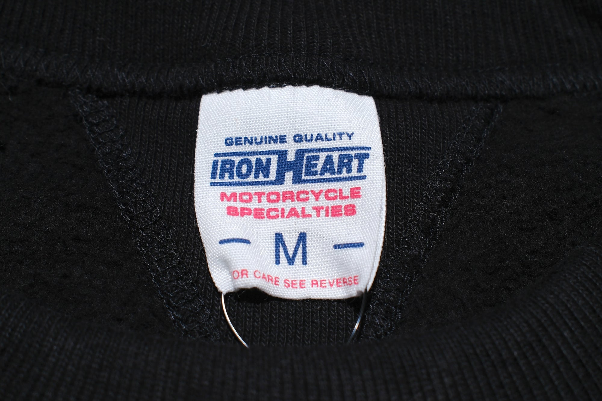 Iron Heart 14oz “Ultra-Heavyweight” Loopwheeled Crew Neck Sweatshirt (Solid Black)