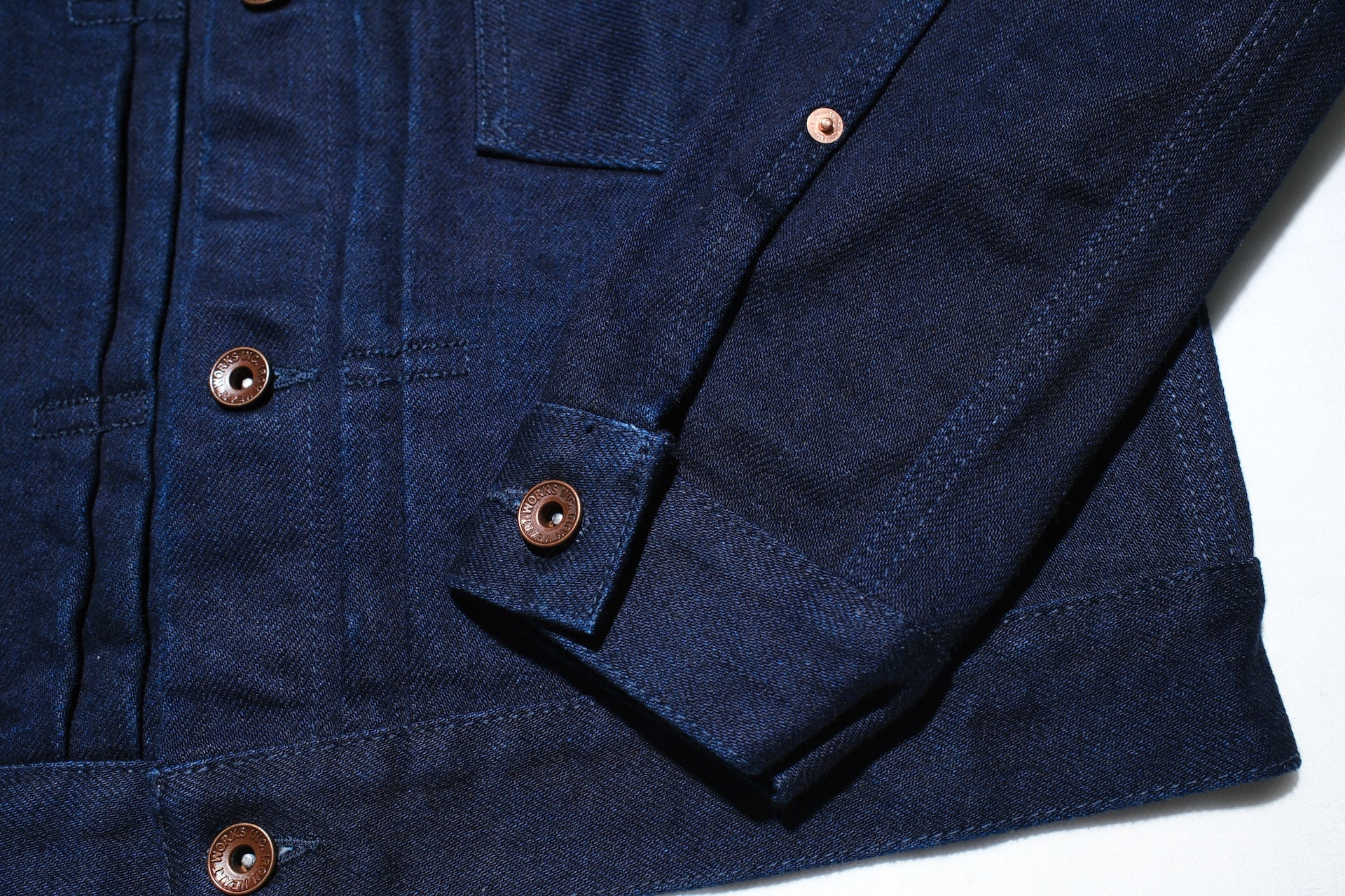 Iron Heart 19oz “Foggy Indigo” Type 1 Denim Jacket (Indigo X Grey)