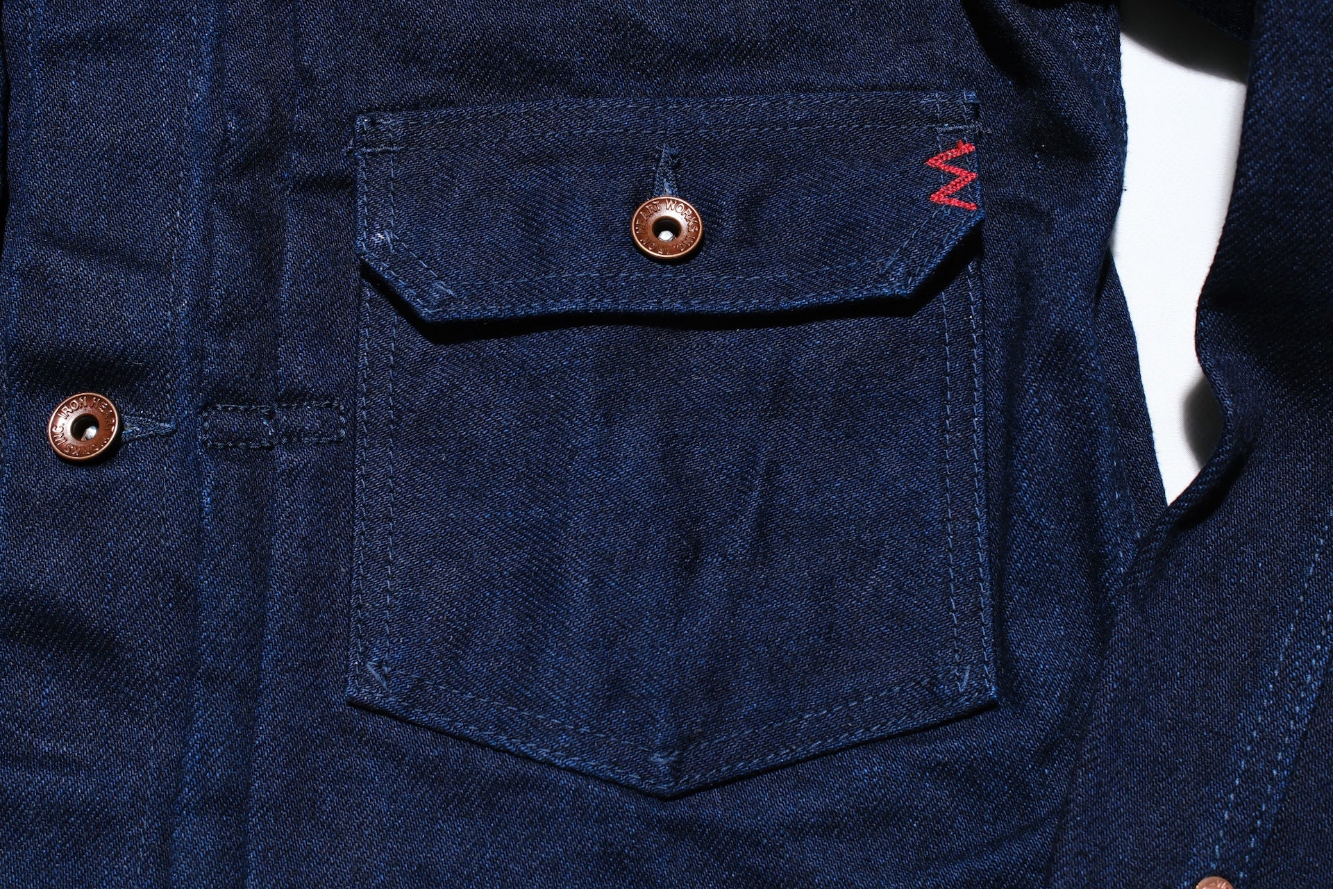 Iron Heart 19oz “Foggy Indigo” Type 1 Denim Jacket (Indigo X Grey)