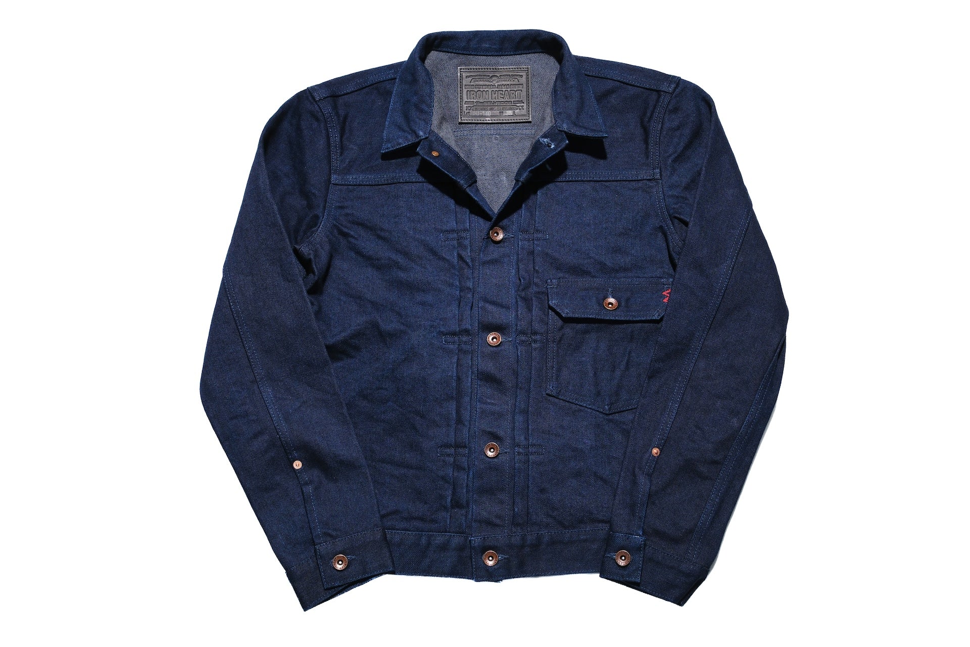 Iron Heart 19oz “Foggy Indigo” Type 1 Denim Jacket (Indigo X Grey)