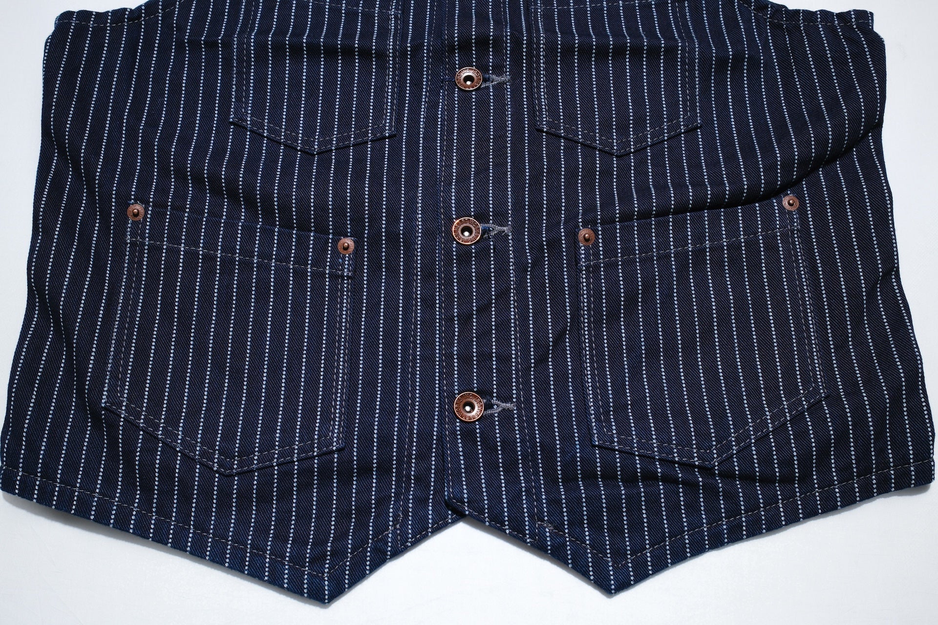 Iron Heart 12oz Wabash Vest (Indigo)