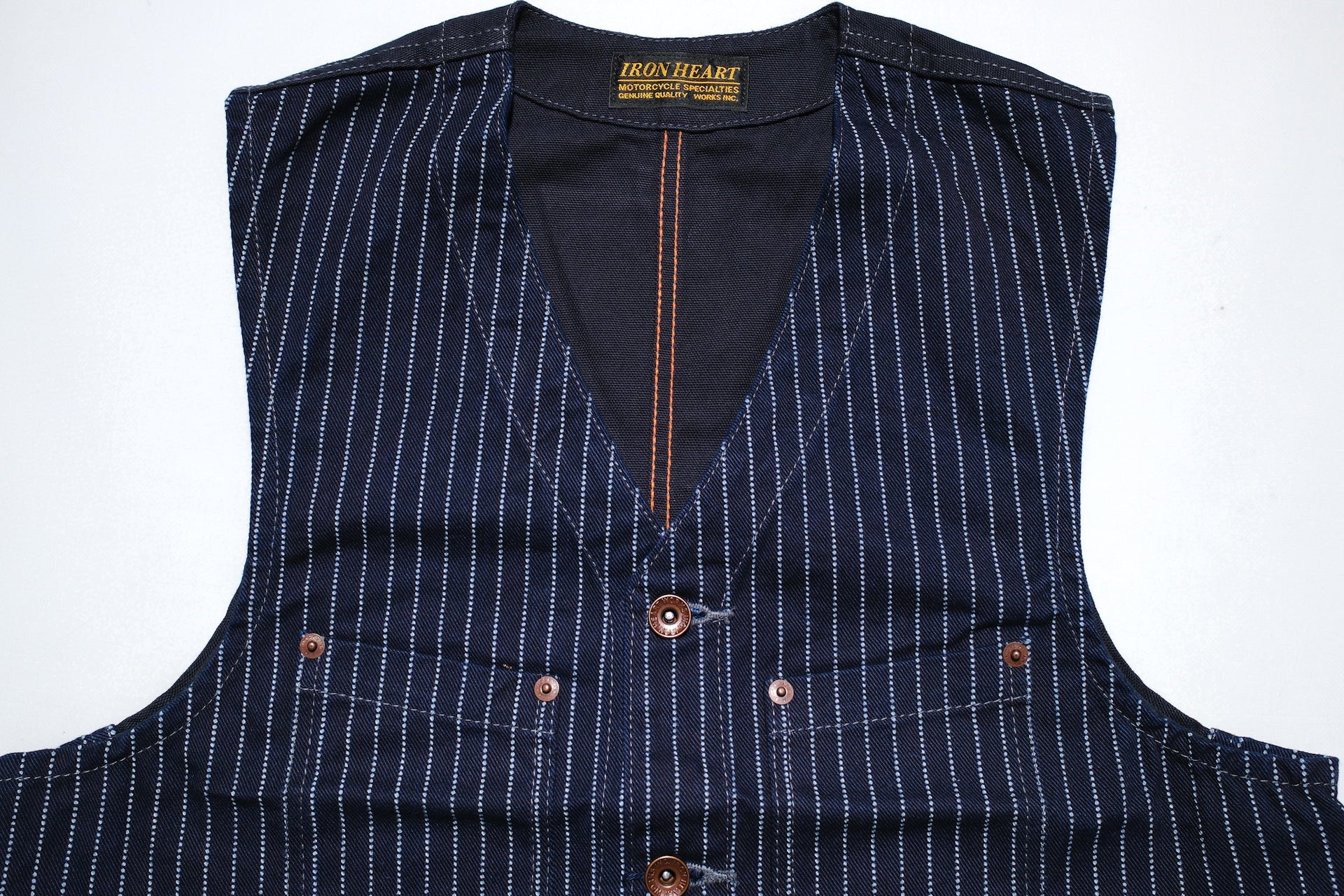 Iron Heart 12oz Wabash Vest (Indigo)