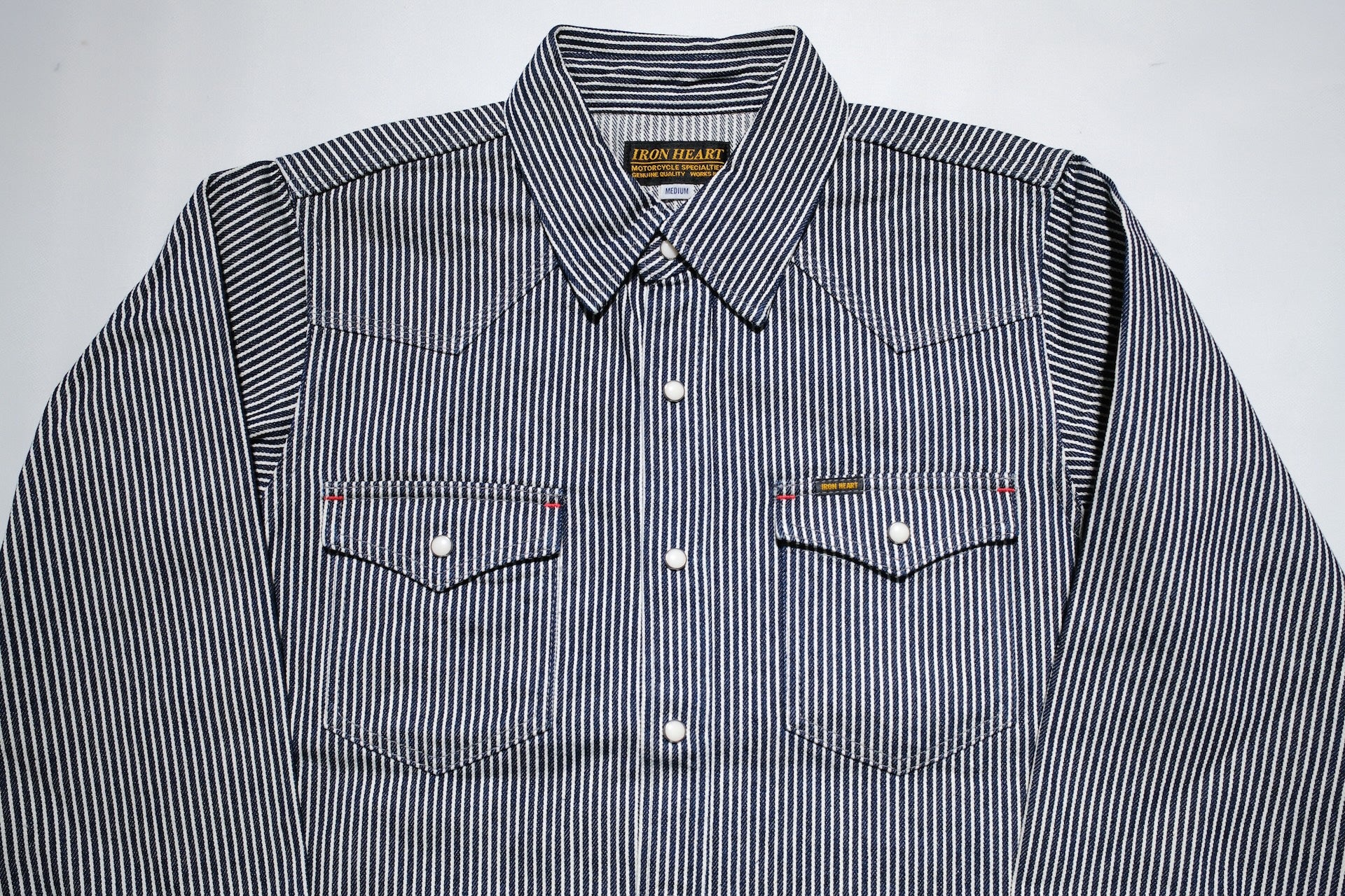 Iron Heart 12oz Indigo Hickory Western Shirt