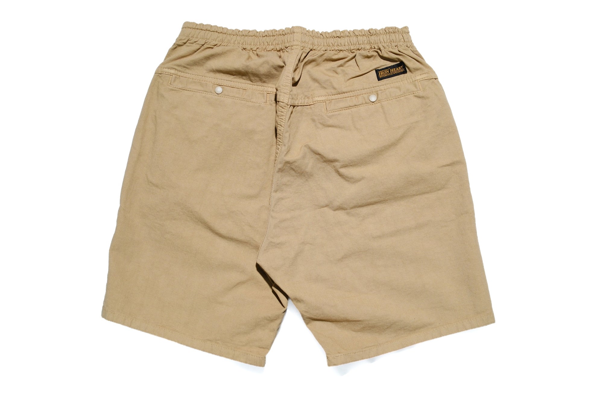 Iron Heart Lightweight “Summertime” Cotton Twill Easy Shorts (Khaki)