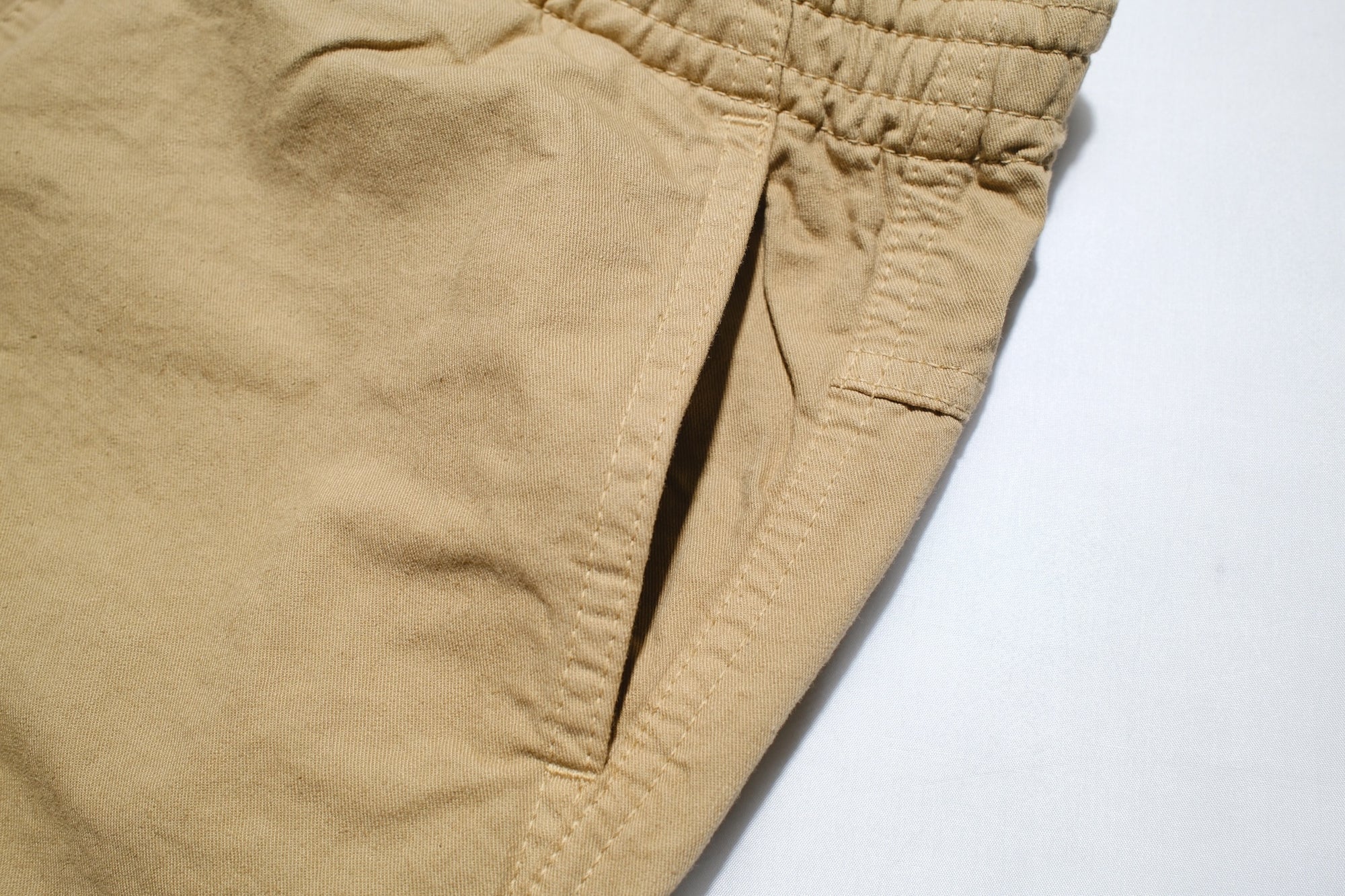Iron Heart Lightweight “Summertime” Cotton Twill Easy Shorts (Khaki)