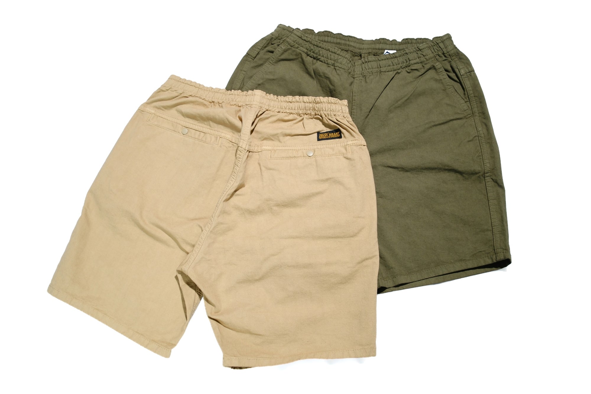 Iron Heart Lightweight “Summertime” Cotton Twill Easy Shorts (Olive)