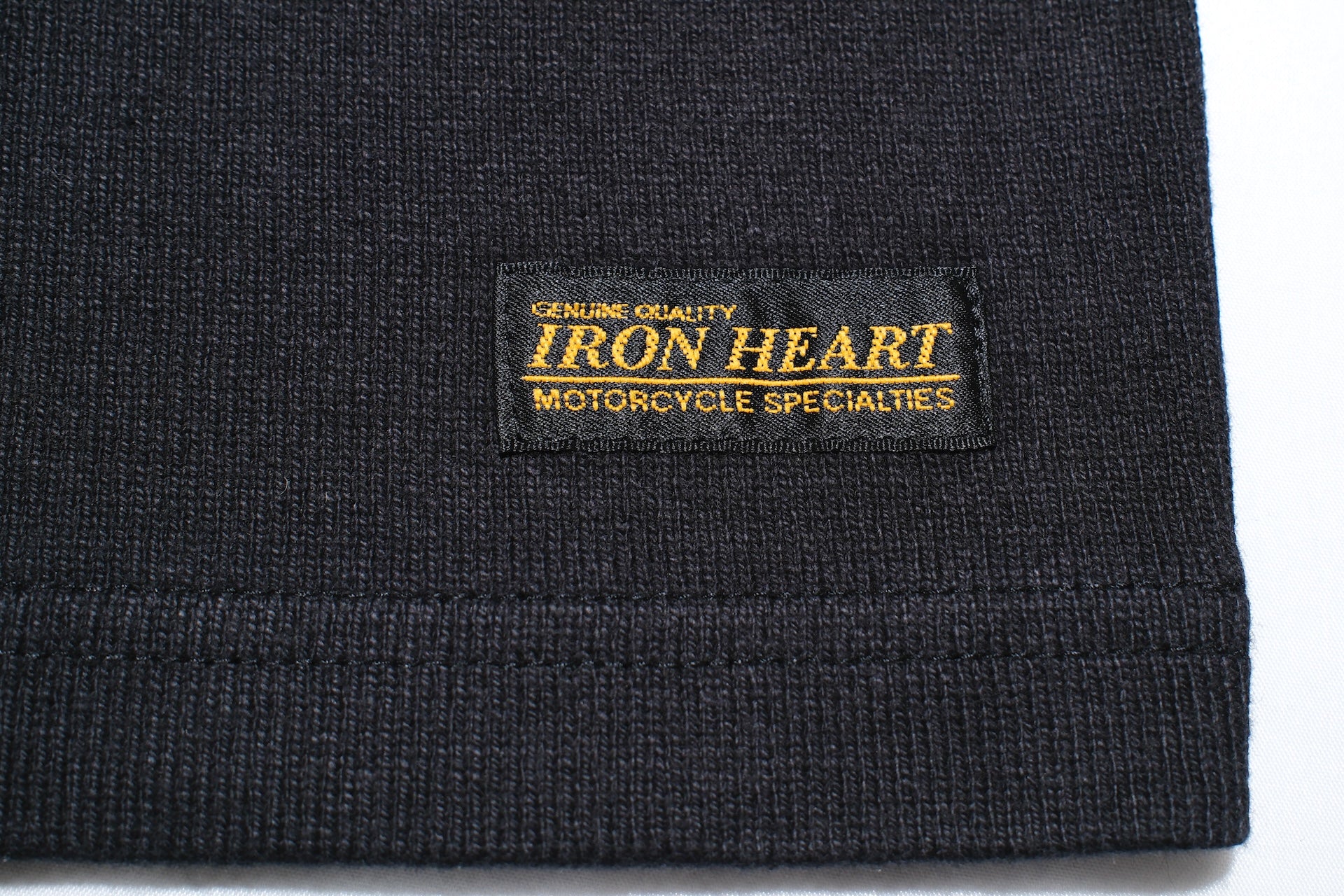 Iron Heart 11oz Cotton Knit L/S Crew Neck Sweater (Black)