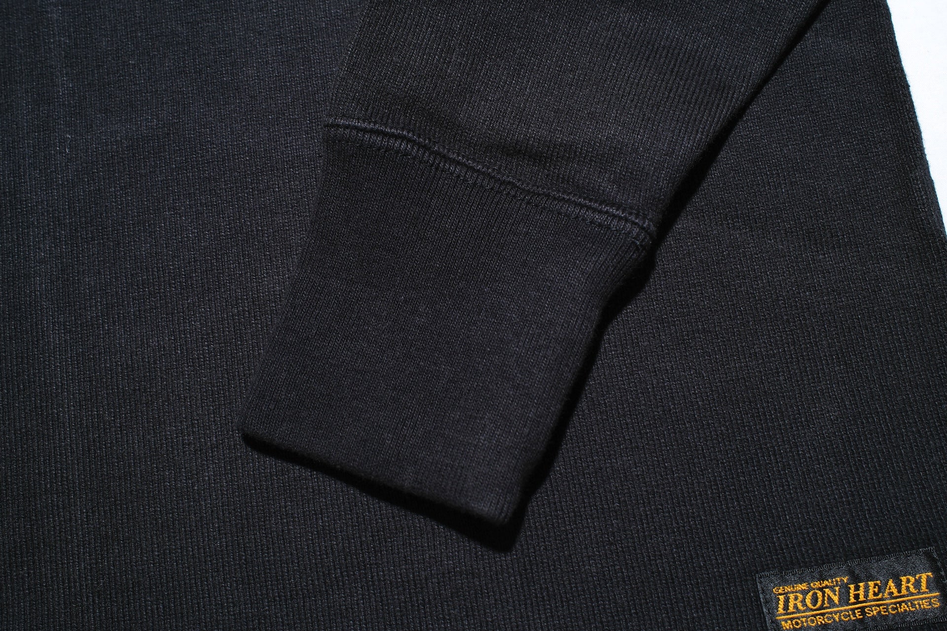 Iron Heart 11oz Cotton Knit L/S Crew Neck Sweater (Black)