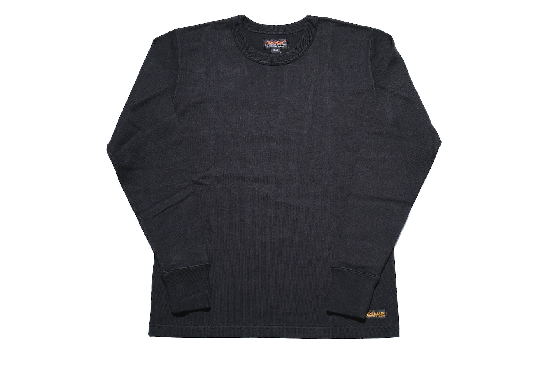 Iron Heart 11oz Cotton Knit L/S Crew Neck Sweater (Black)