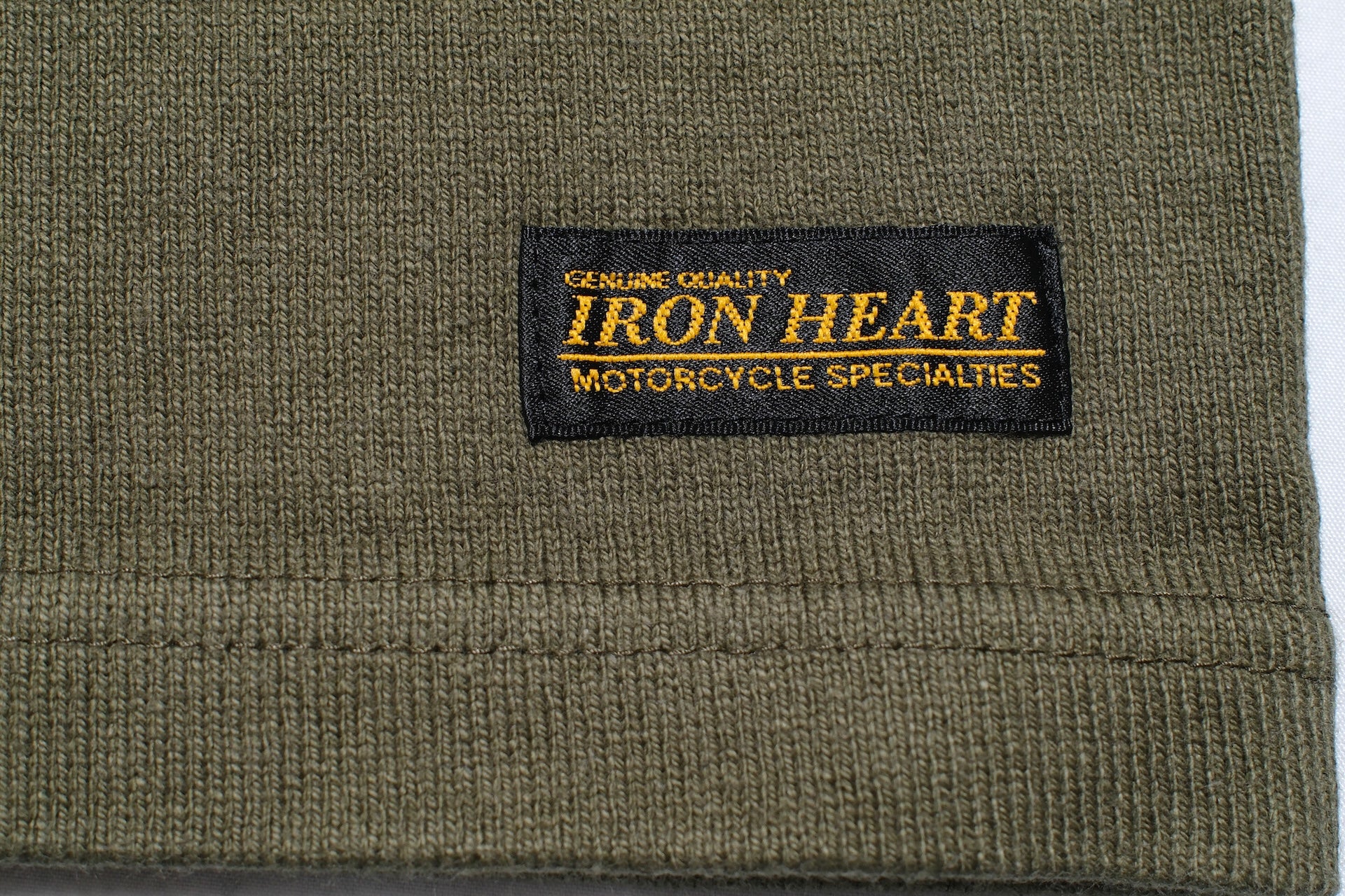 Iron Heart 11oz Cotton Knit L/S Crew Neck Sweater (Olive)