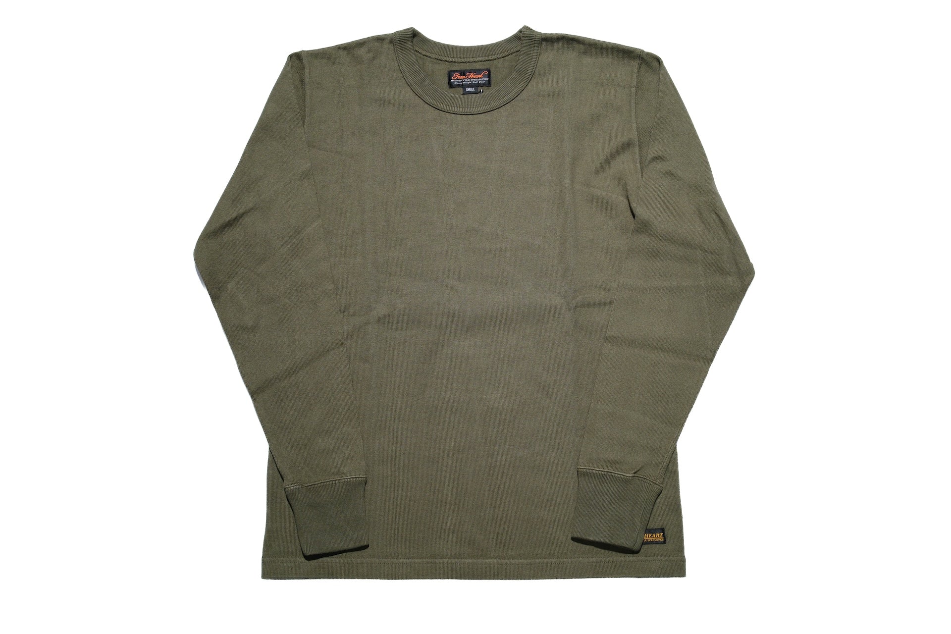 Iron Heart 11oz Cotton Knit L/S Crew Neck Sweater (Olive)