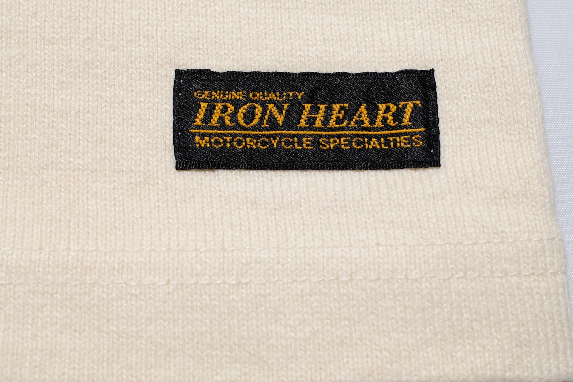 Iron Heart 11oz Cotton Knit L/S Crew Neck Sweater (Cream)