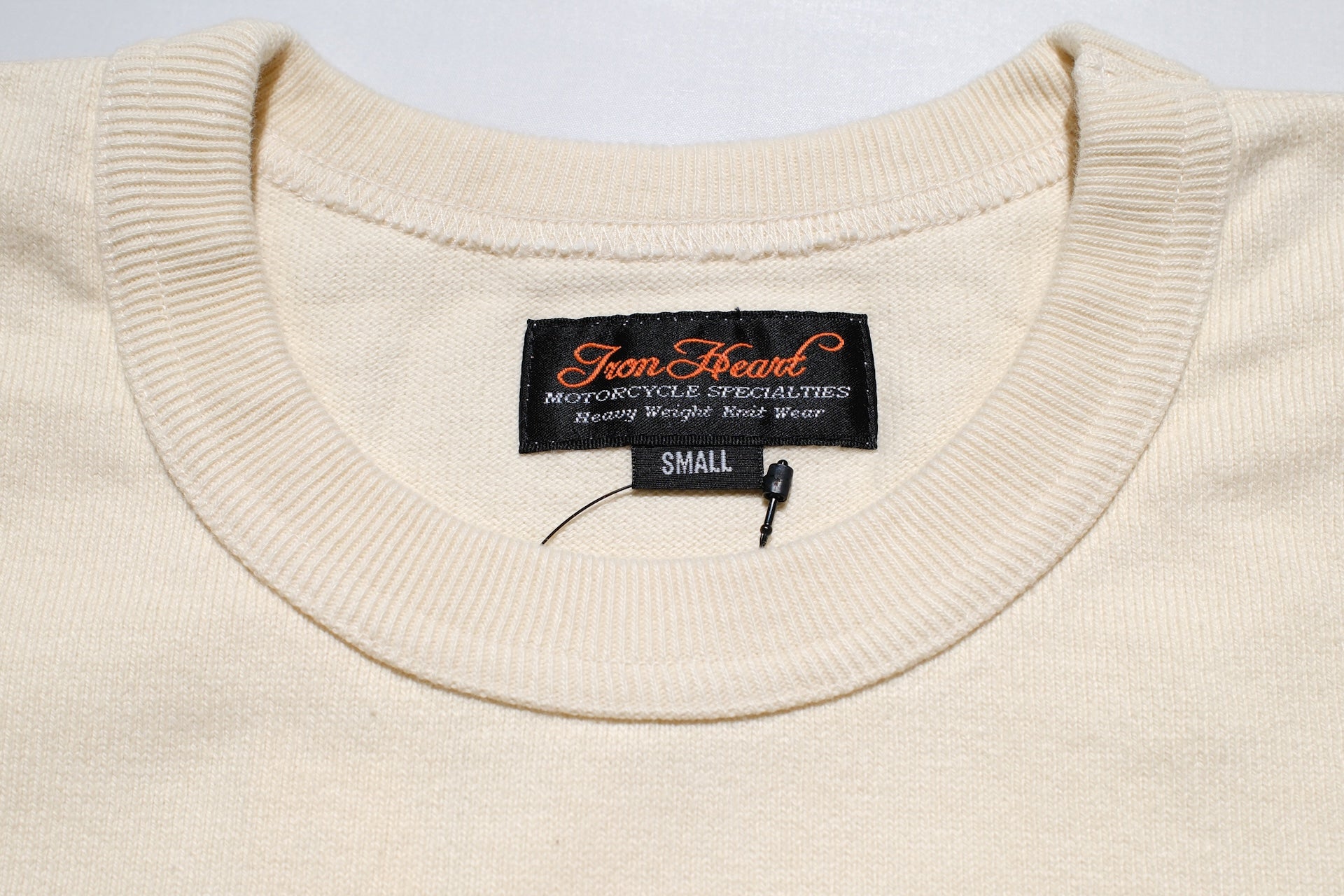 Iron Heart 11oz Cotton Knit L/S Crew Neck Sweater (Cream)
