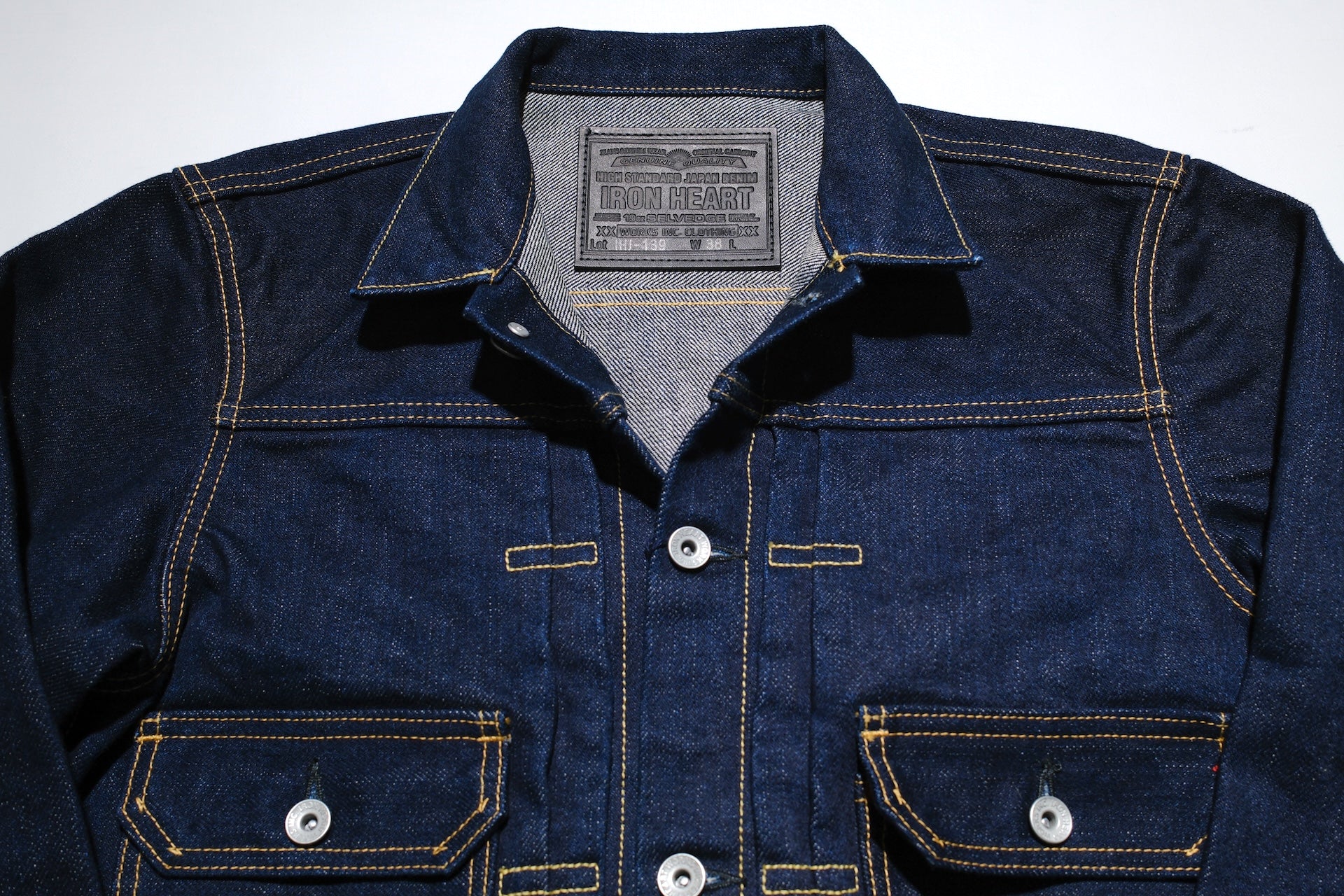Iron Heart 19oz Indigo Dyed Modified Type 2 Denim Jacket