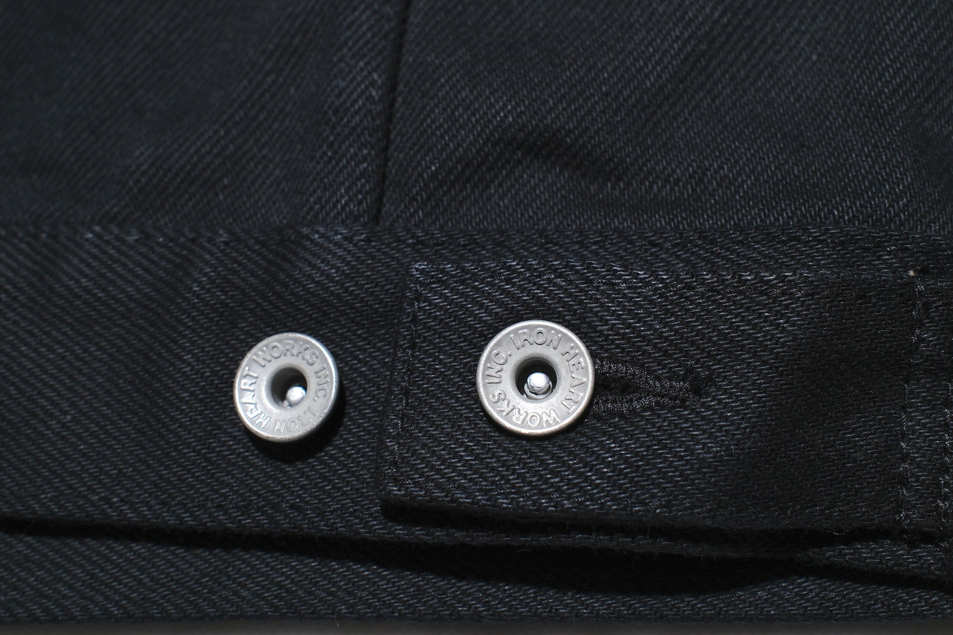 Iron Heart 21oz Selvage Denim Modified Biker Vest (Super Black)