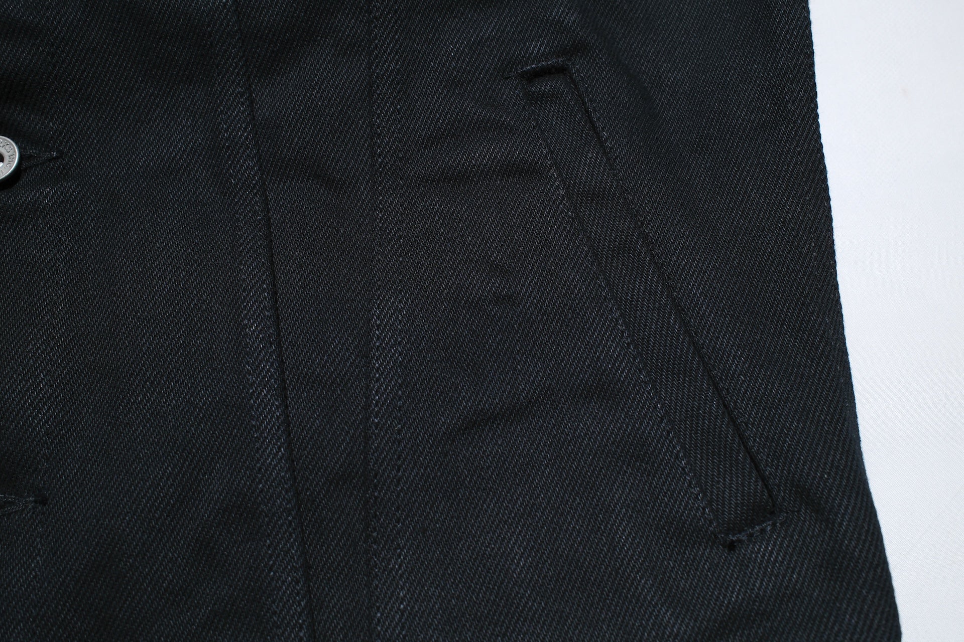 Iron Heart 21oz Selvage Denim Modified Biker Vest (Super Black)