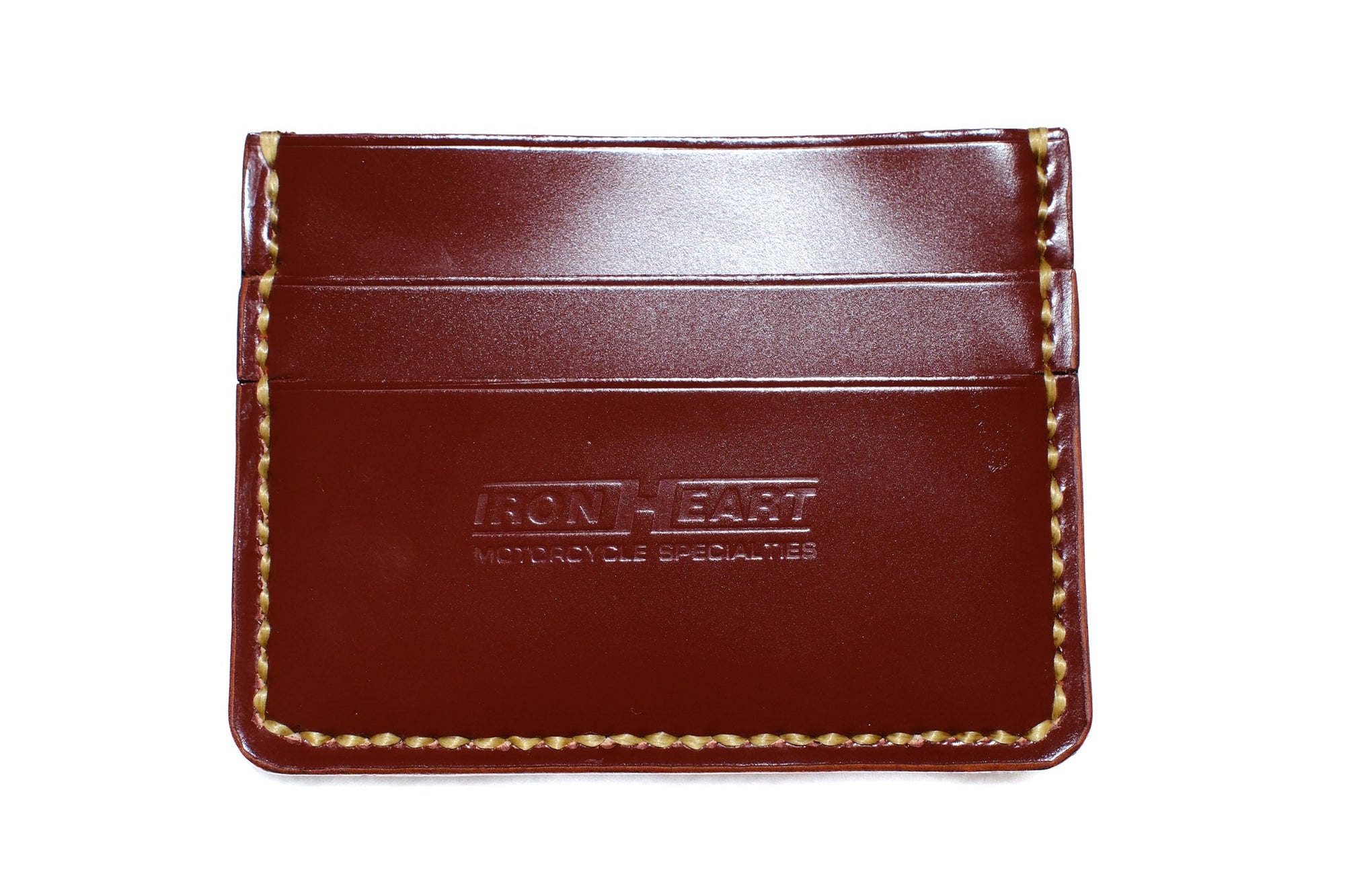 Iron Heart Shell Cordovan Card Holder (Wine Red)