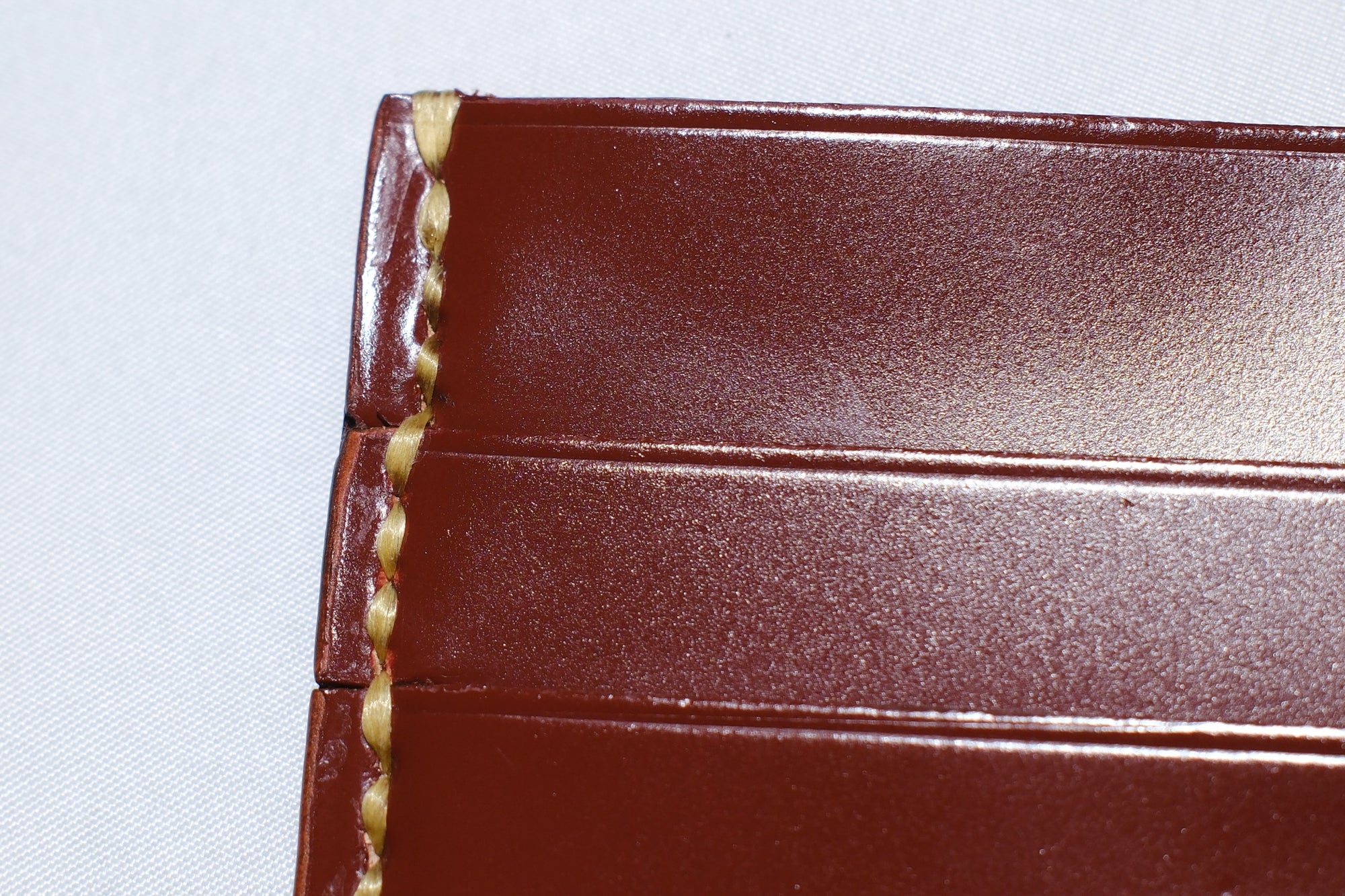 Iron Heart Shell Cordovan Card Holder (Wine Red)