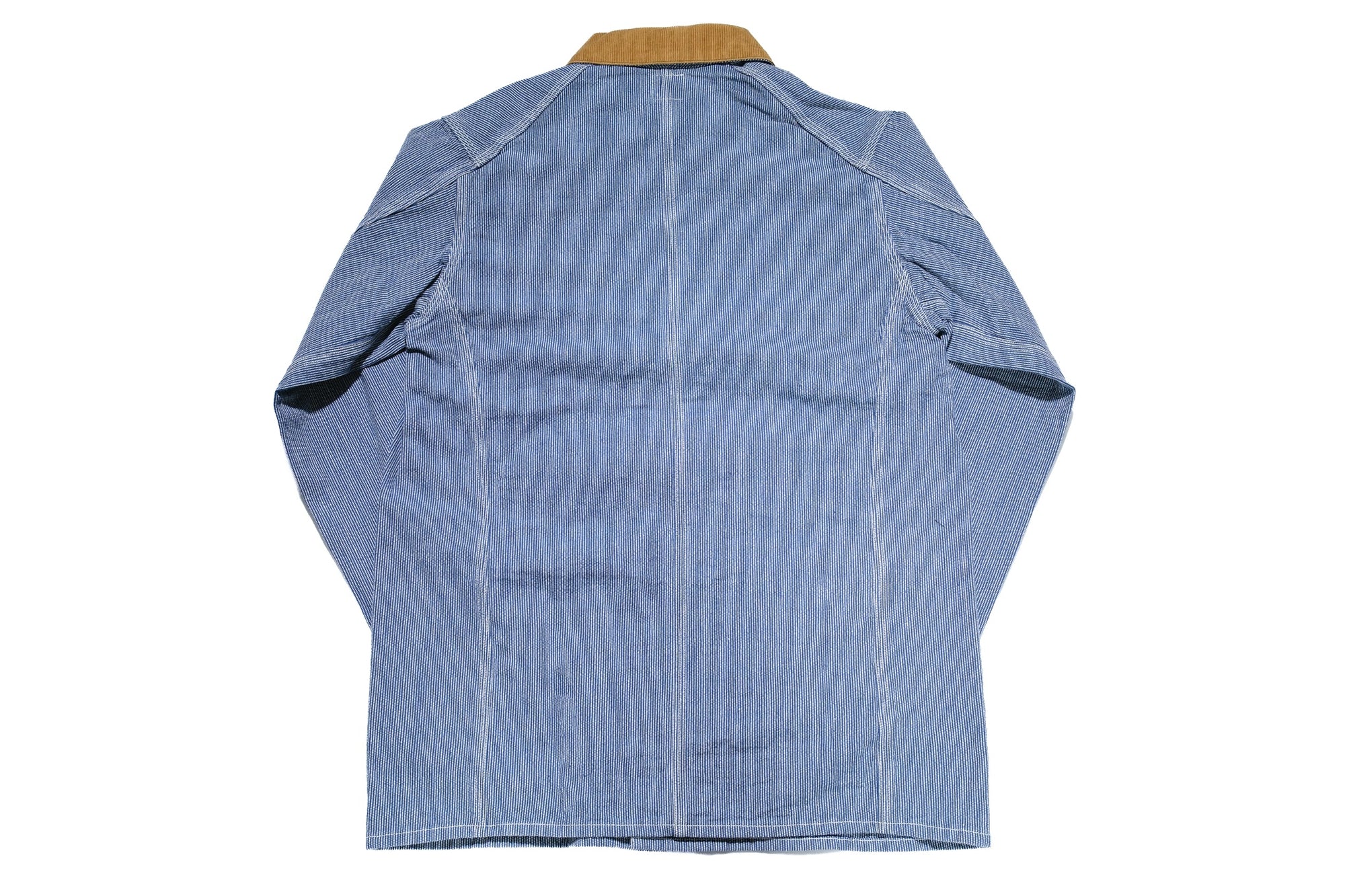 John Gluckow X Warehouse Co. 10oz Indigo Dyed Pinstripe Snap-Tite Chore Jacket