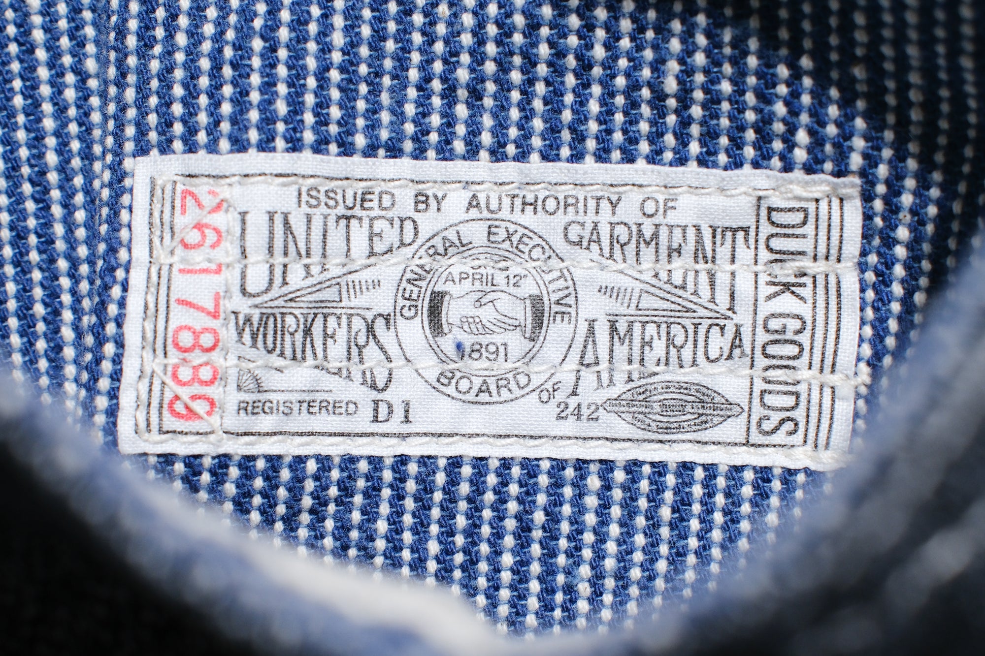 John Gluckow X Warehouse Co. 10oz Indigo Dyed Pinstripe Snap-Tite Chore Jacket