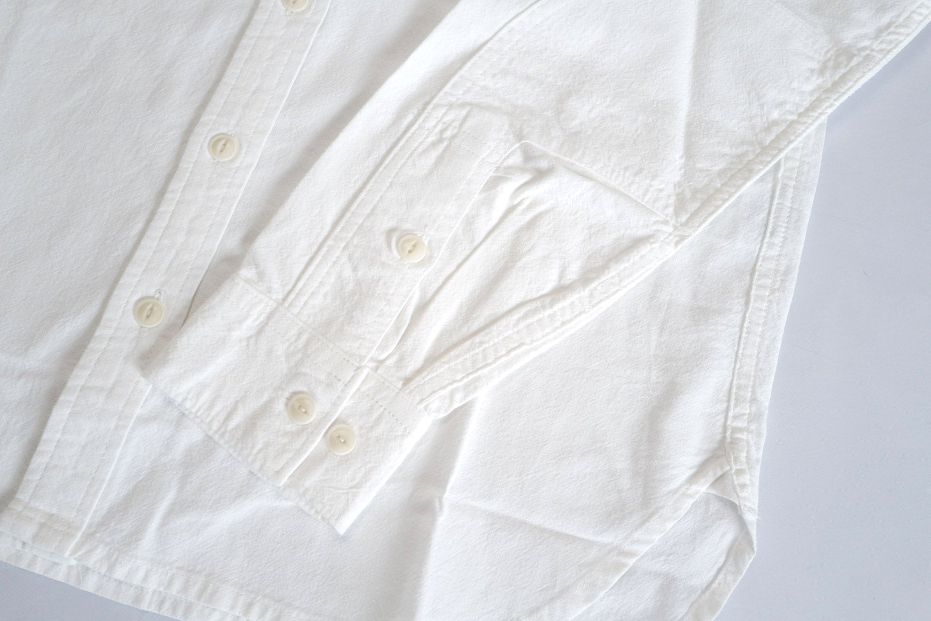 Maru Sankaku Peke by SDA 8oz Military Oxford Shirt (Off-White)