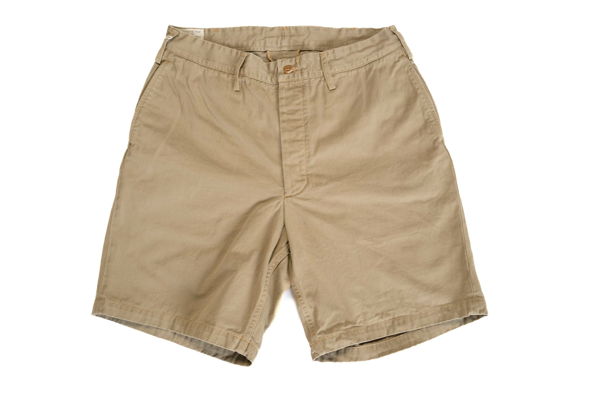 Freewheelers 12oz Cotton Twill "Military Tropical Shorts" (Khaki Beige)