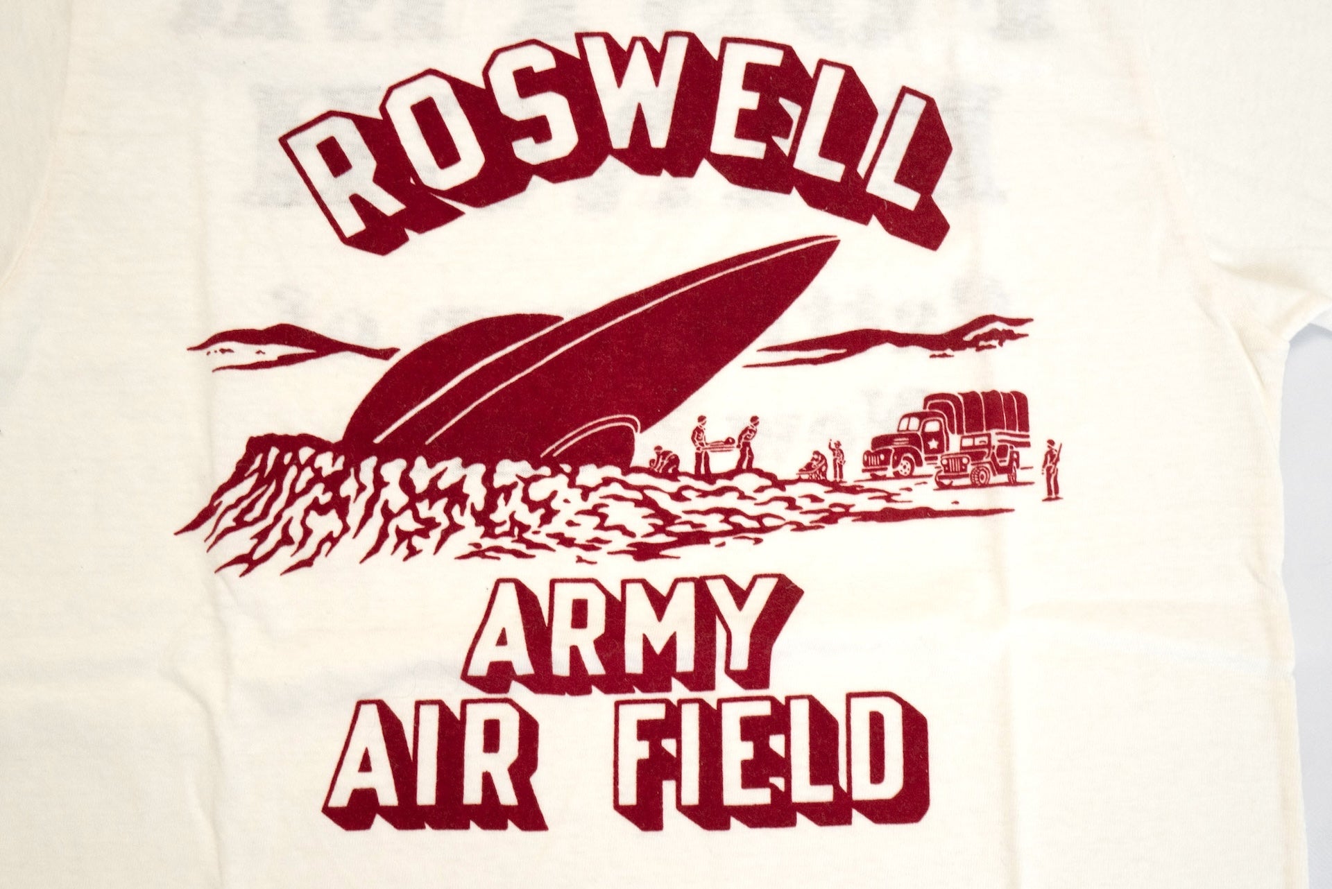 Freewheelers "Roswell AFF UFO" Loopwheeled Tee (Off-White)