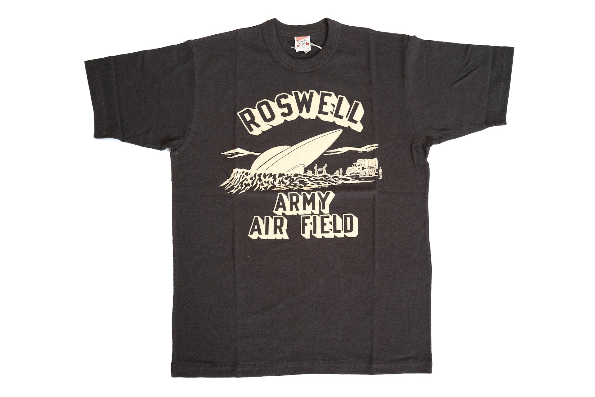 Freewheelers "Roswell AFF UFO" Loopwheeled Tee (Jet Black)