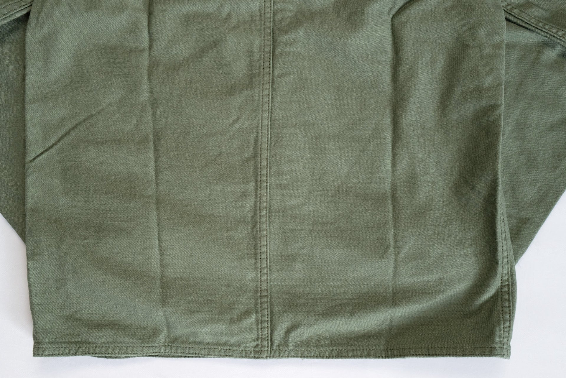 Japan Blue 12oz Back Satin Military Coverall (Olive)