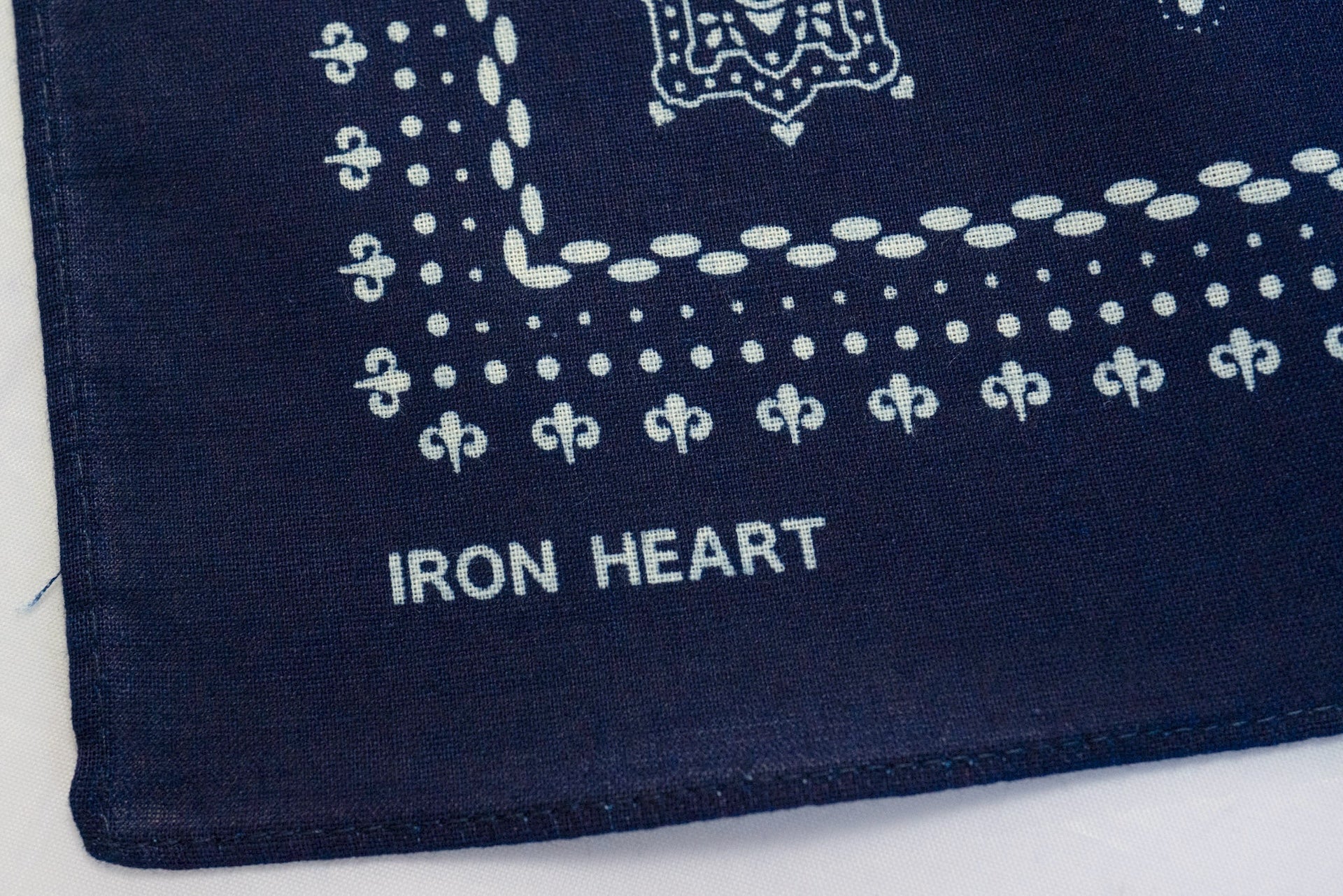 Iron Heart "Bell" Print Bandana (Indigo)