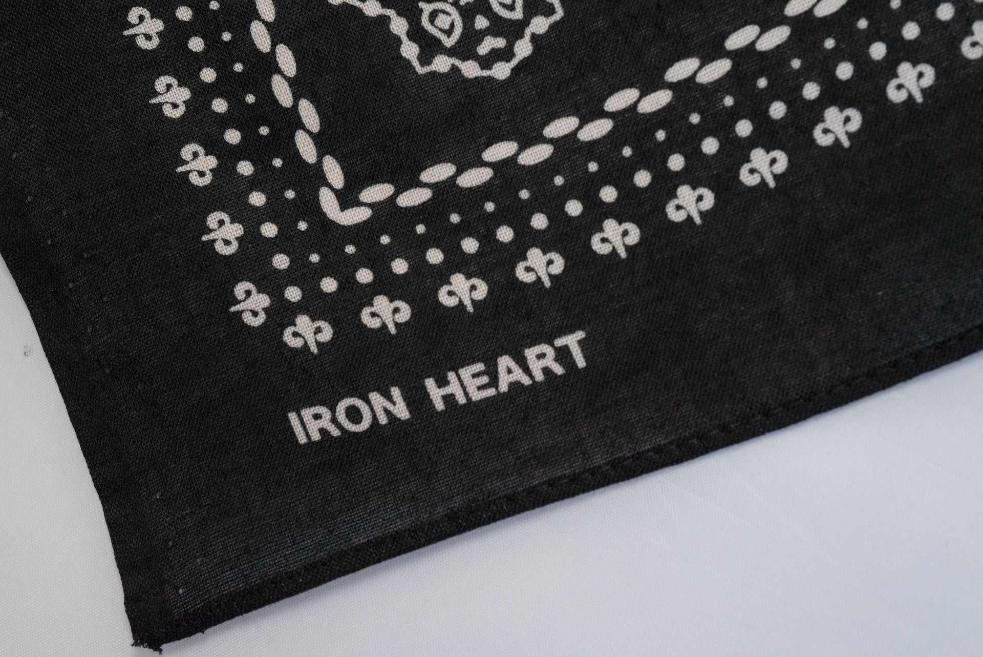 Iron Heart "Bell" Print Bandana (Black)