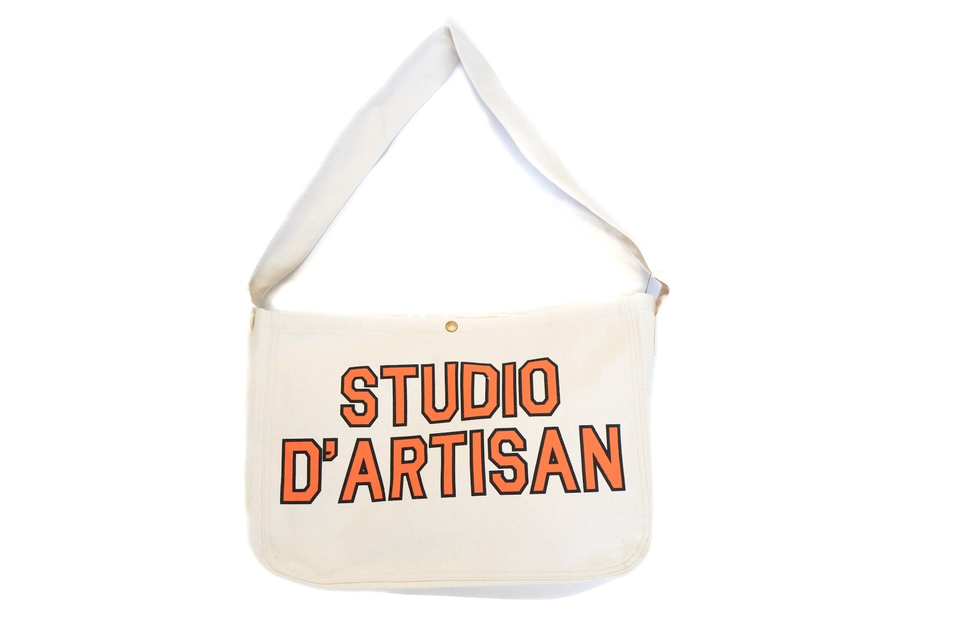 Studio D'Artisan Heavyweight Duck Canvas Newspaper Bag (Ivory)