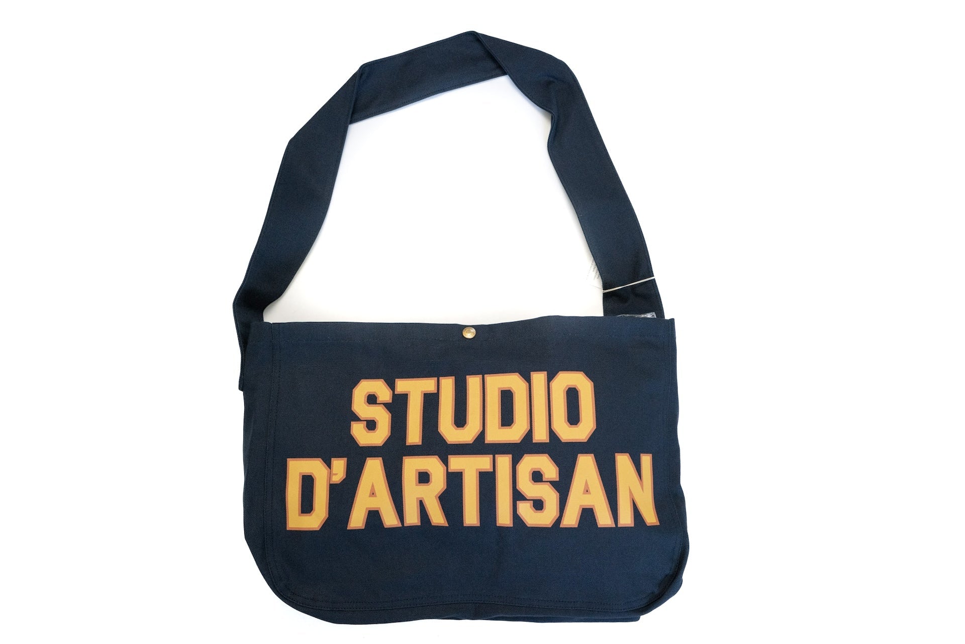Studio D'Artisan Heavyweight Duck Canvas Newspaper Bag (Navy)