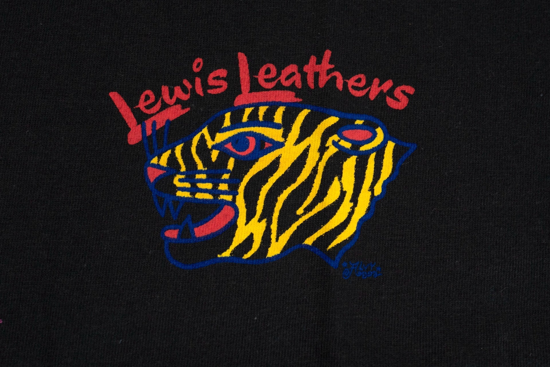 Lewis Leathers X Liam Alvy 'Clawing Tiger' Tubular Tee (Black)