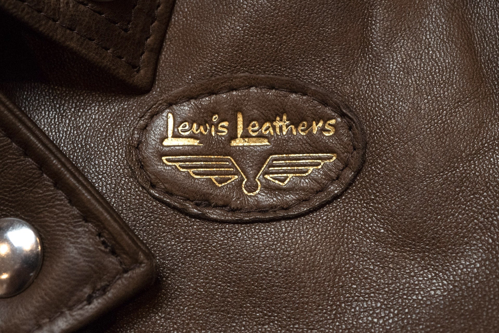 Lewis Leathers Dark Brown Sheepskin ‘Lightning' 402T Jacket (Tight fit)