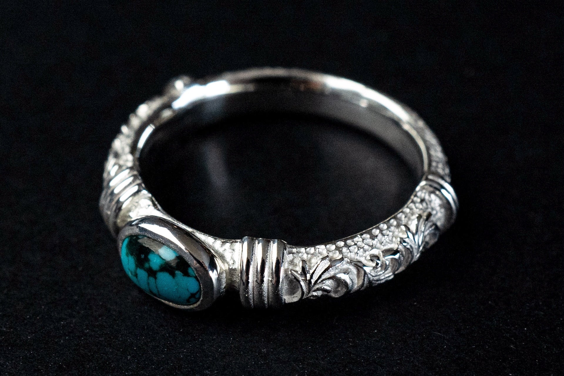 Legend Size Small "Anti-Ghost" Ring with Turquoise