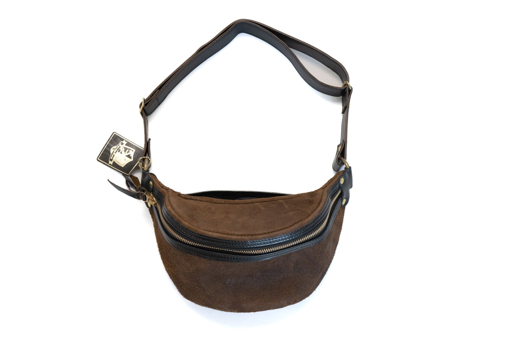 Inception by Accel Co. Rough Out Horsebutt "Funky" Shoulder Bag (Chocolate Brown)