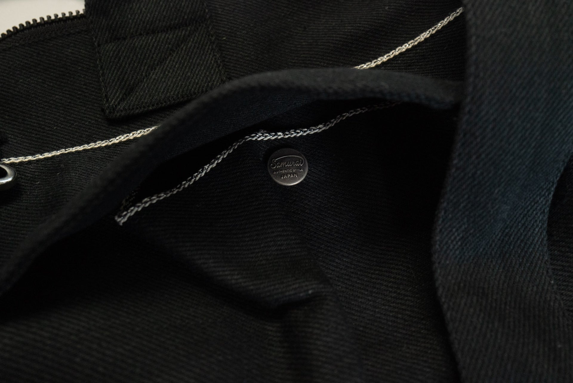 Samurai 17oz Selvage Denim Helmet Bag (Black)