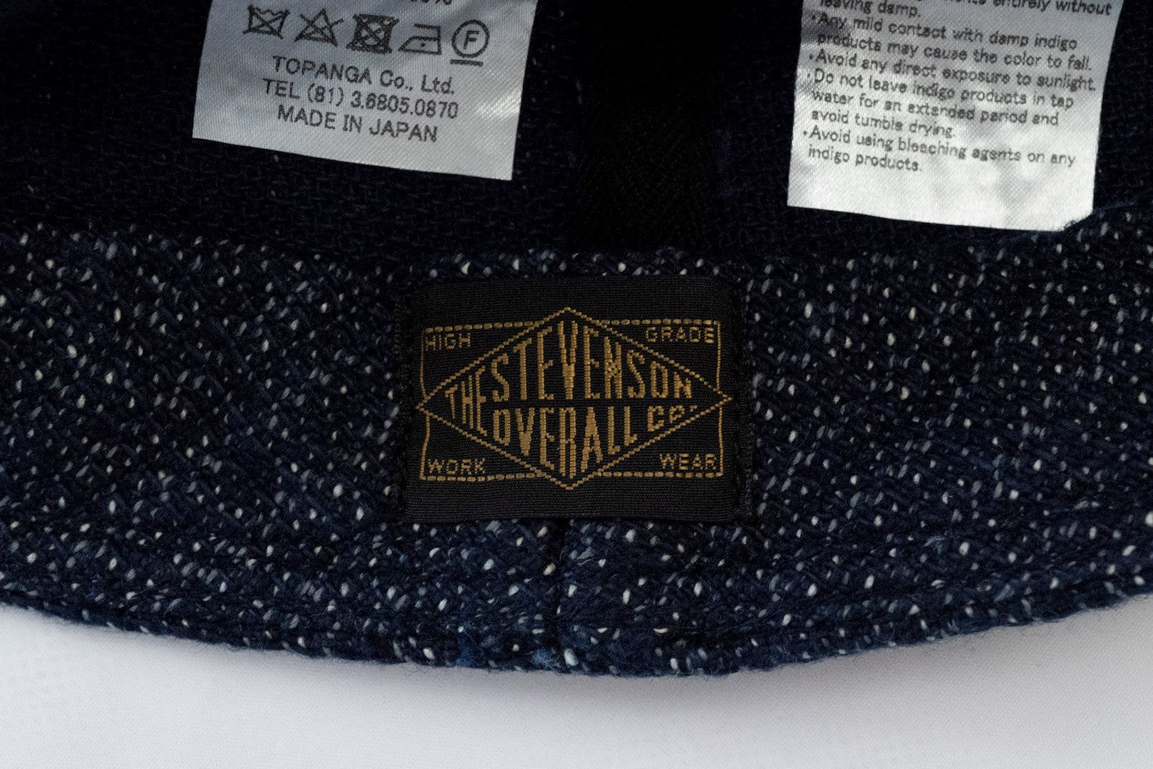 Stevenson Overall Co. 12.5oz Indigo Dyed Converted Twill Mechanic Cap