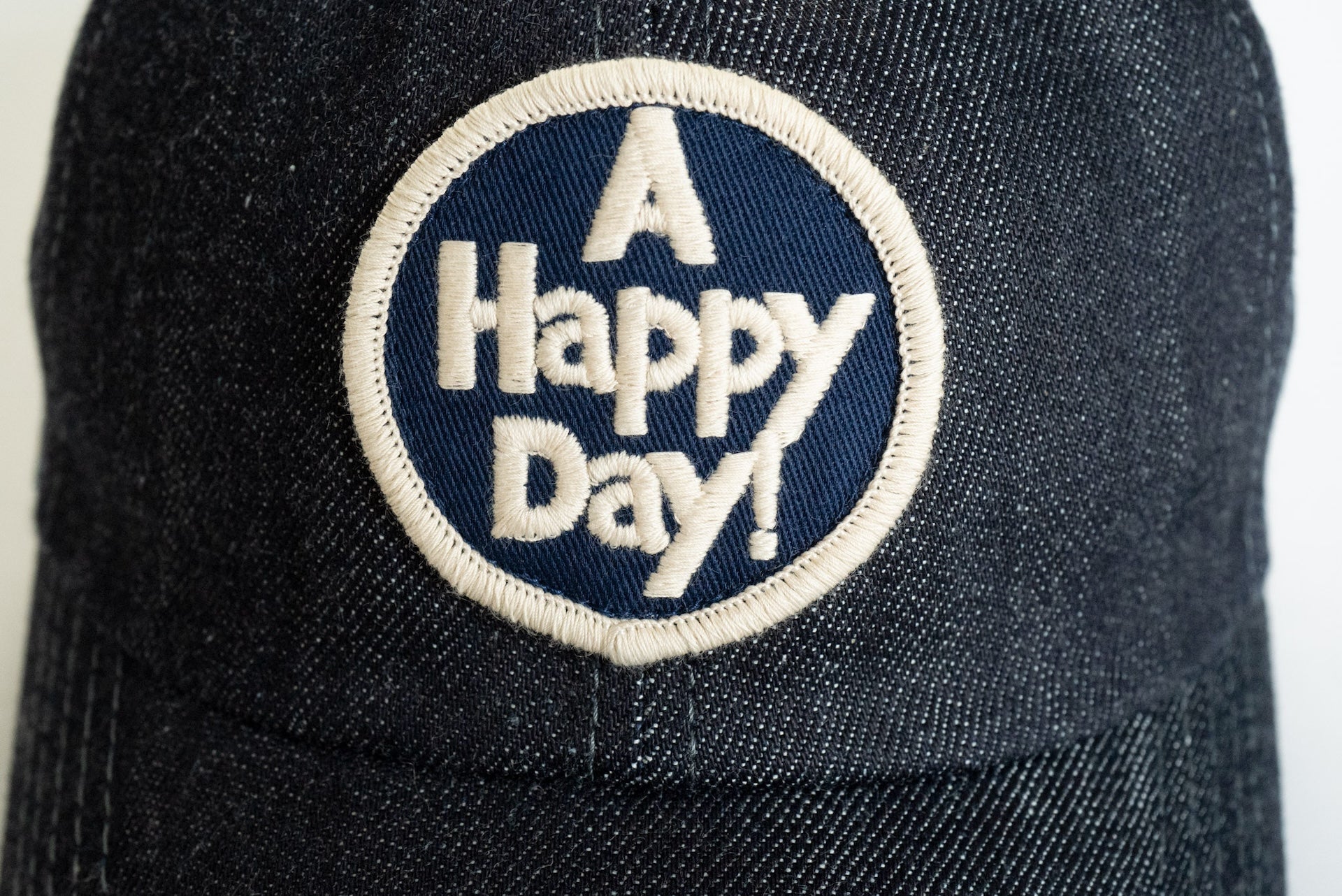 UES "A Happy Day" Denim Baseball Cap (Blue)